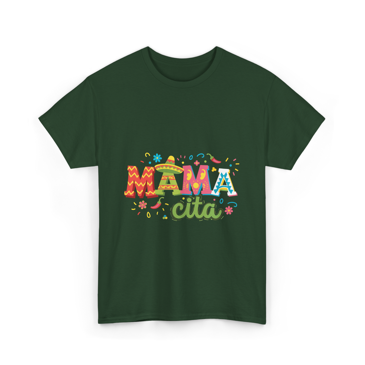 Mama Cita Cinco De Mayo Fiesta T-Shirt - Forest Green