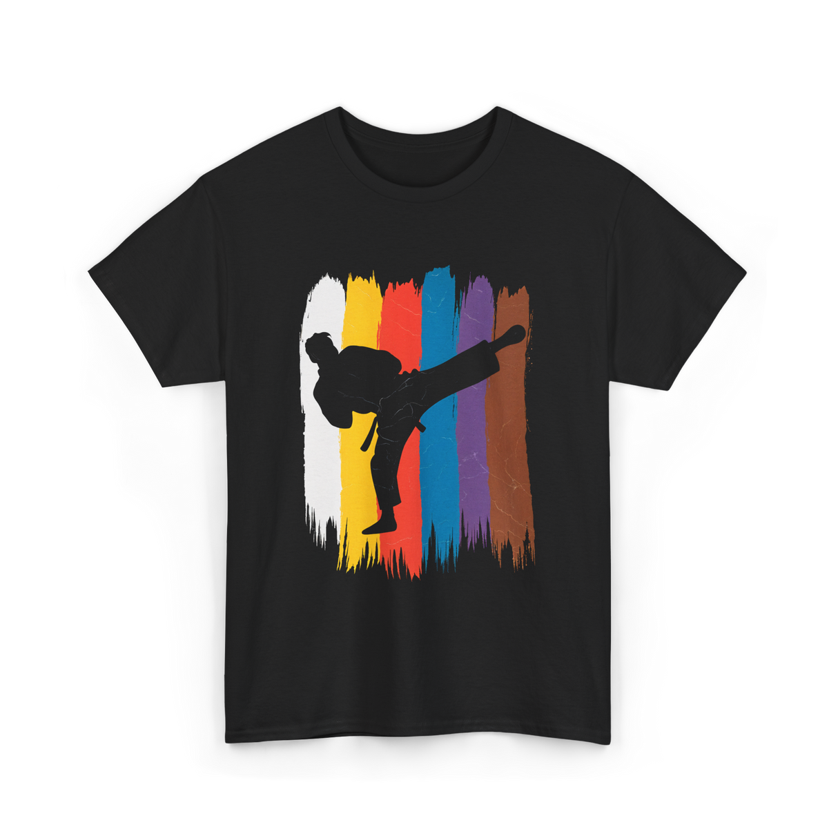 Martial Arts Kick Karate T-Shirt - Black
