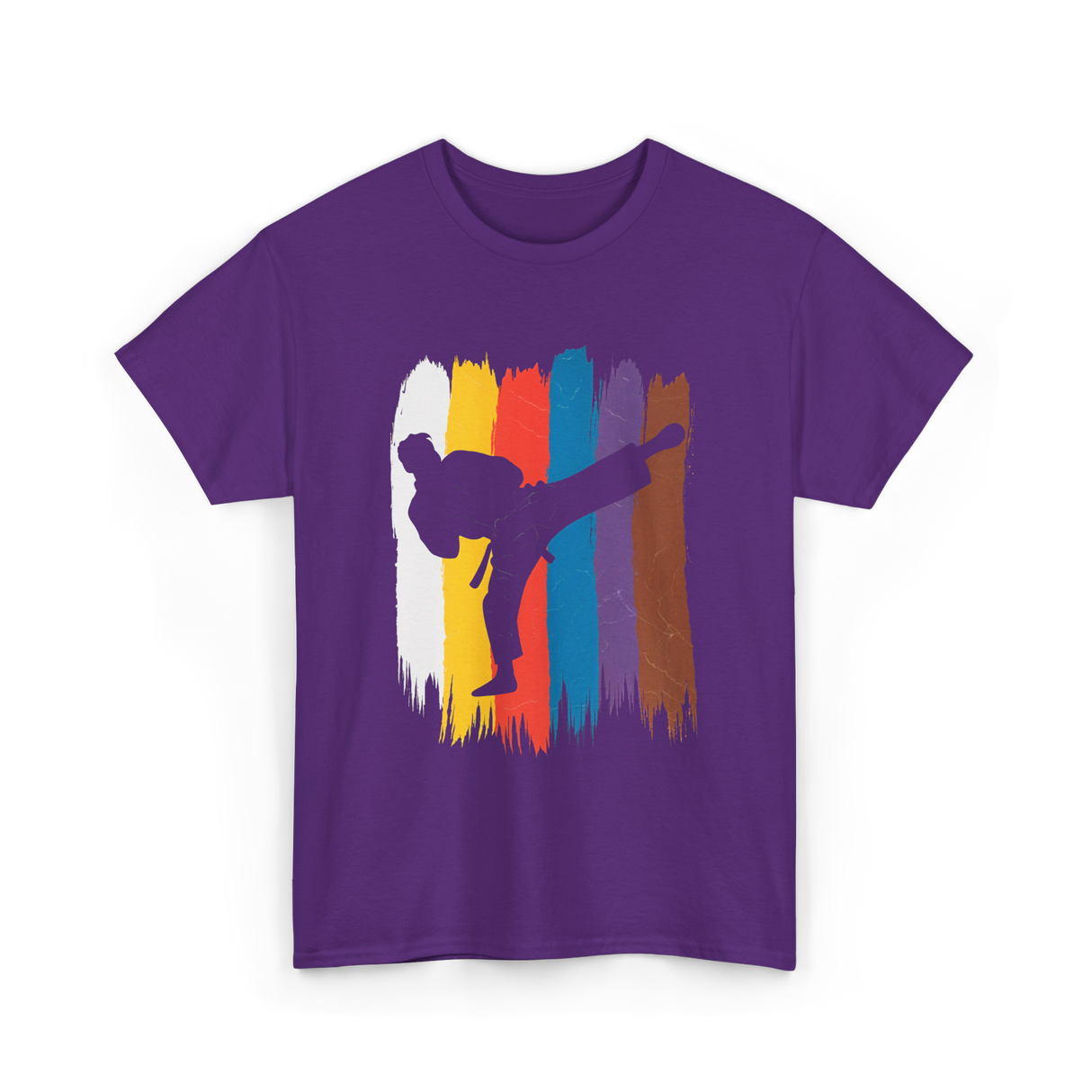 Martial Arts Kick Karate T-Shirt - Purple