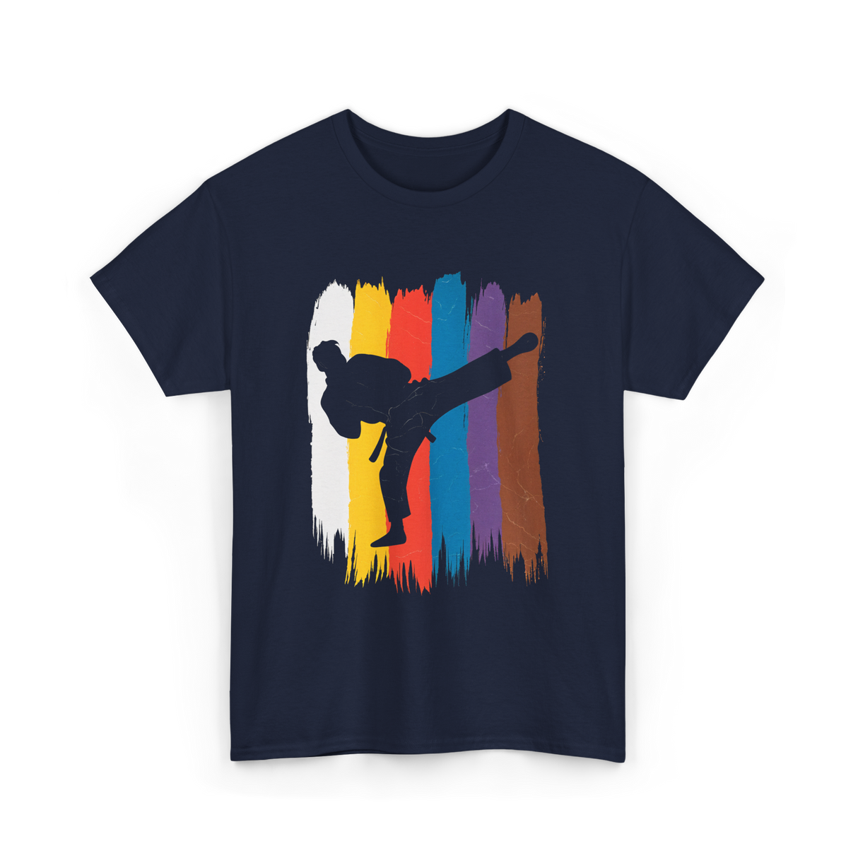 Martial Arts Kick Karate T-Shirt - Navy