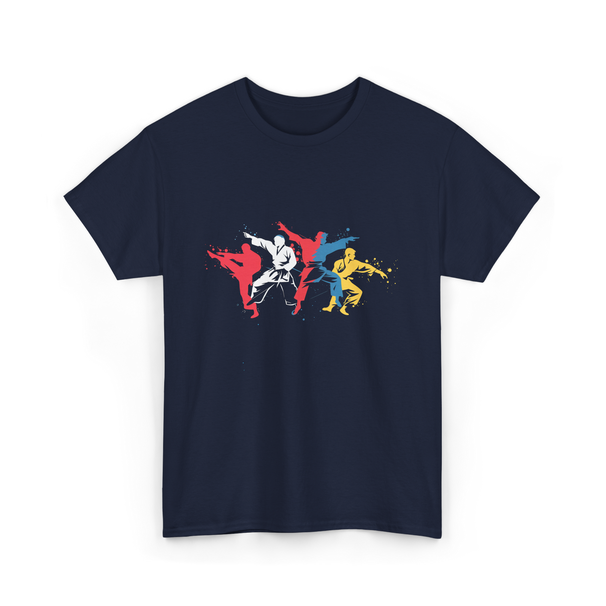 Martial Arts Silhouettes Karate T-Shirt - Navy