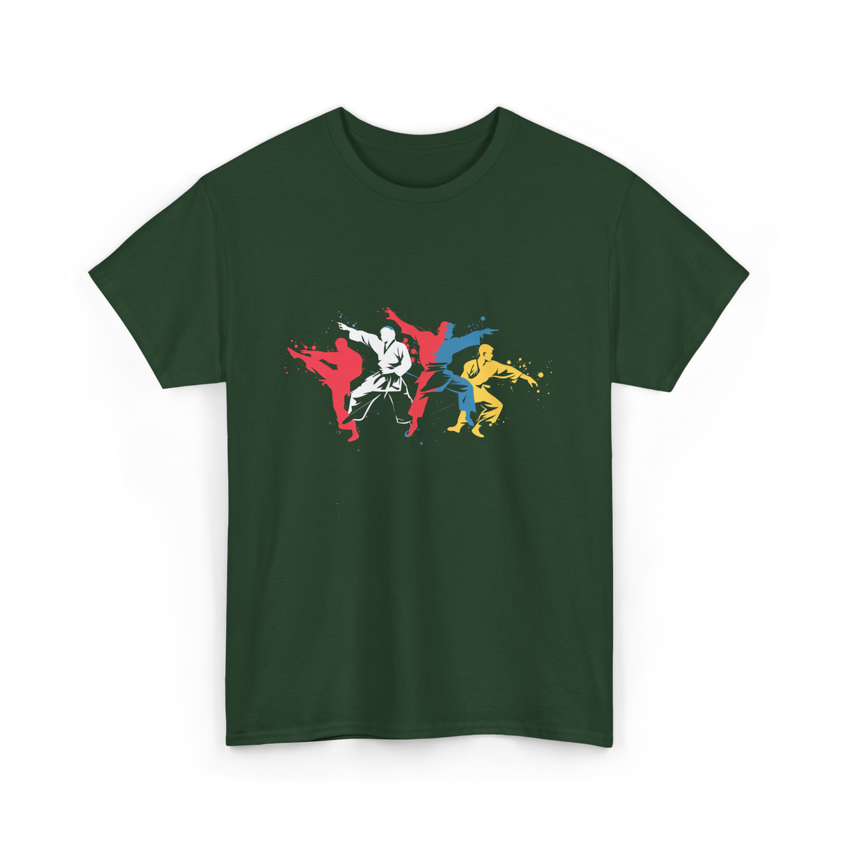 Martial Arts Silhouettes Karate T-Shirt - Forest Green