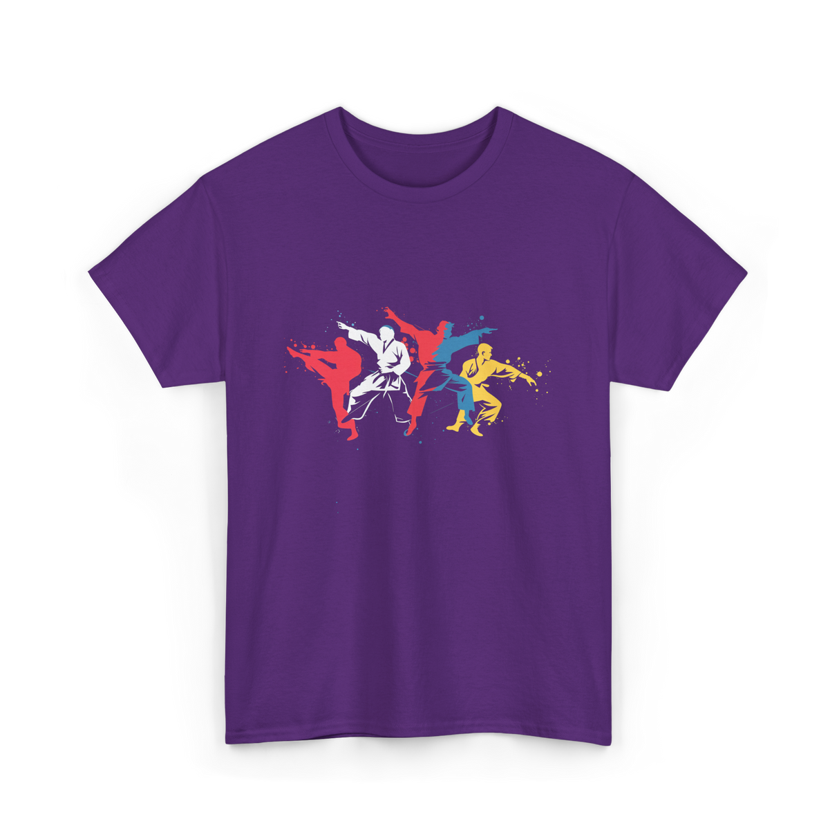Martial Arts Silhouettes Karate T-Shirt - Purple
