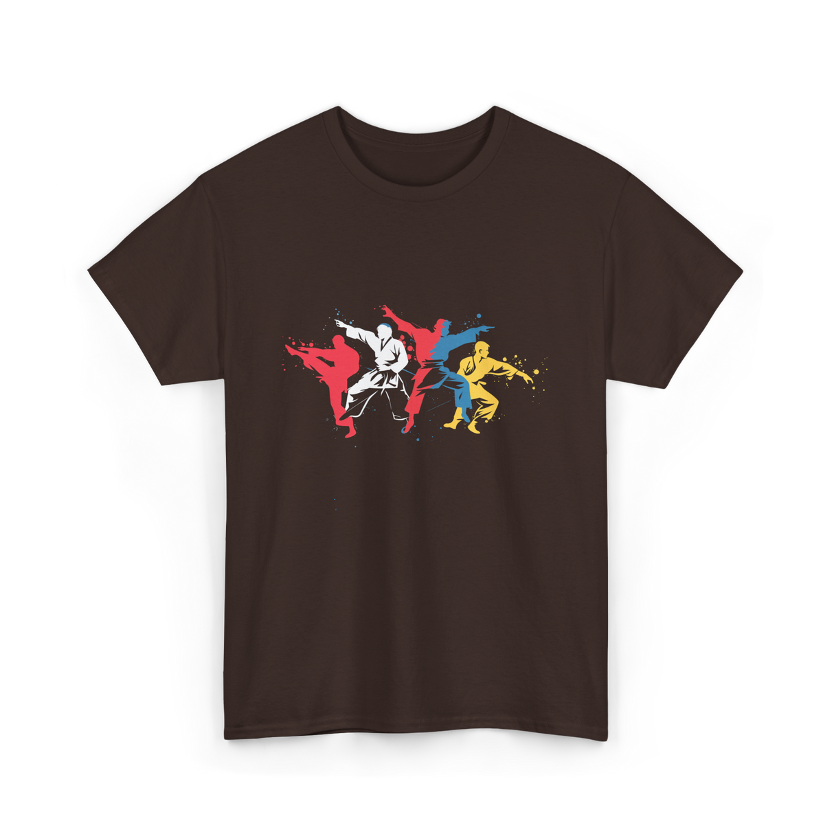 Martial Arts Silhouettes Karate T-Shirt - Dark Chocolate