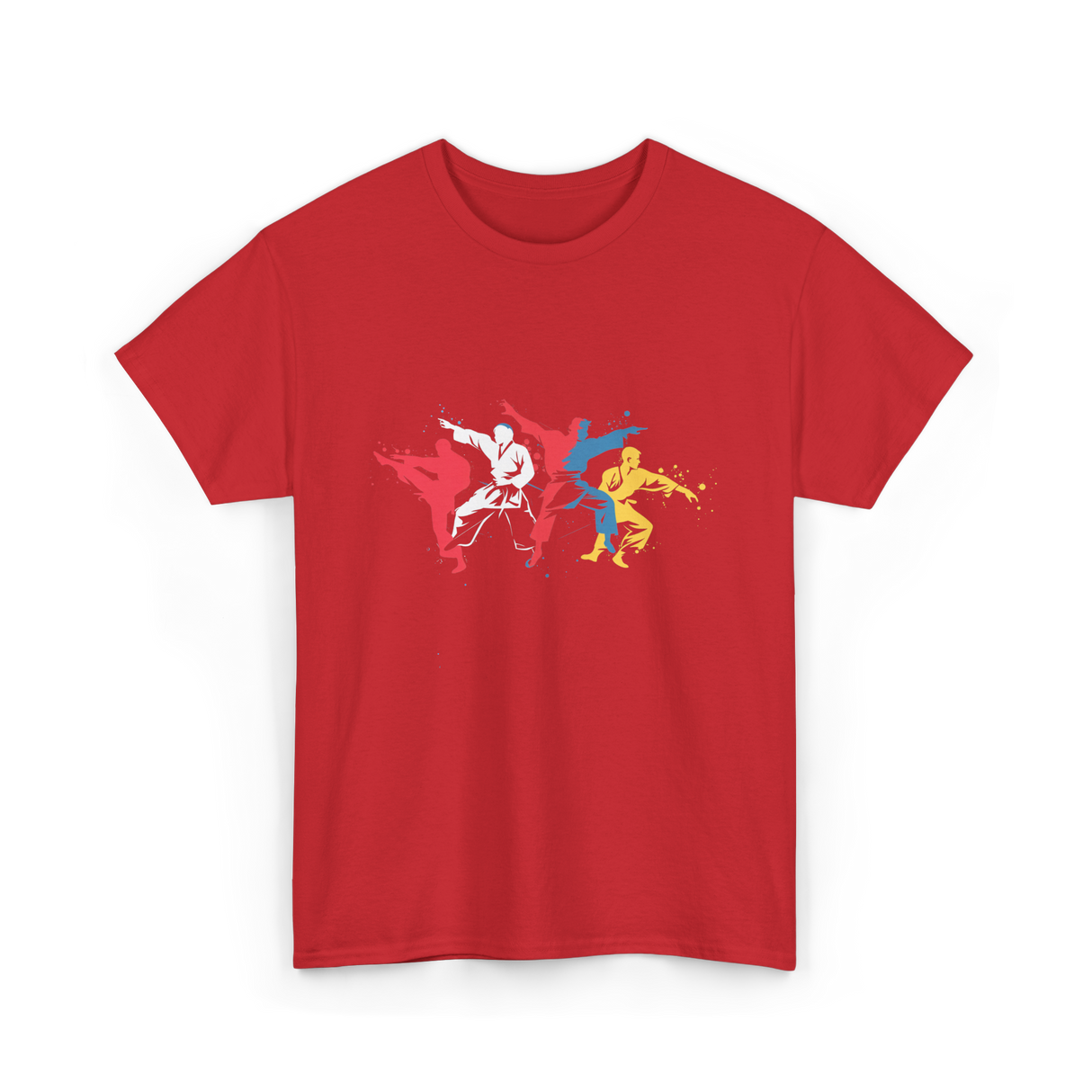 Martial Arts Silhouettes Karate T-Shirt - Red