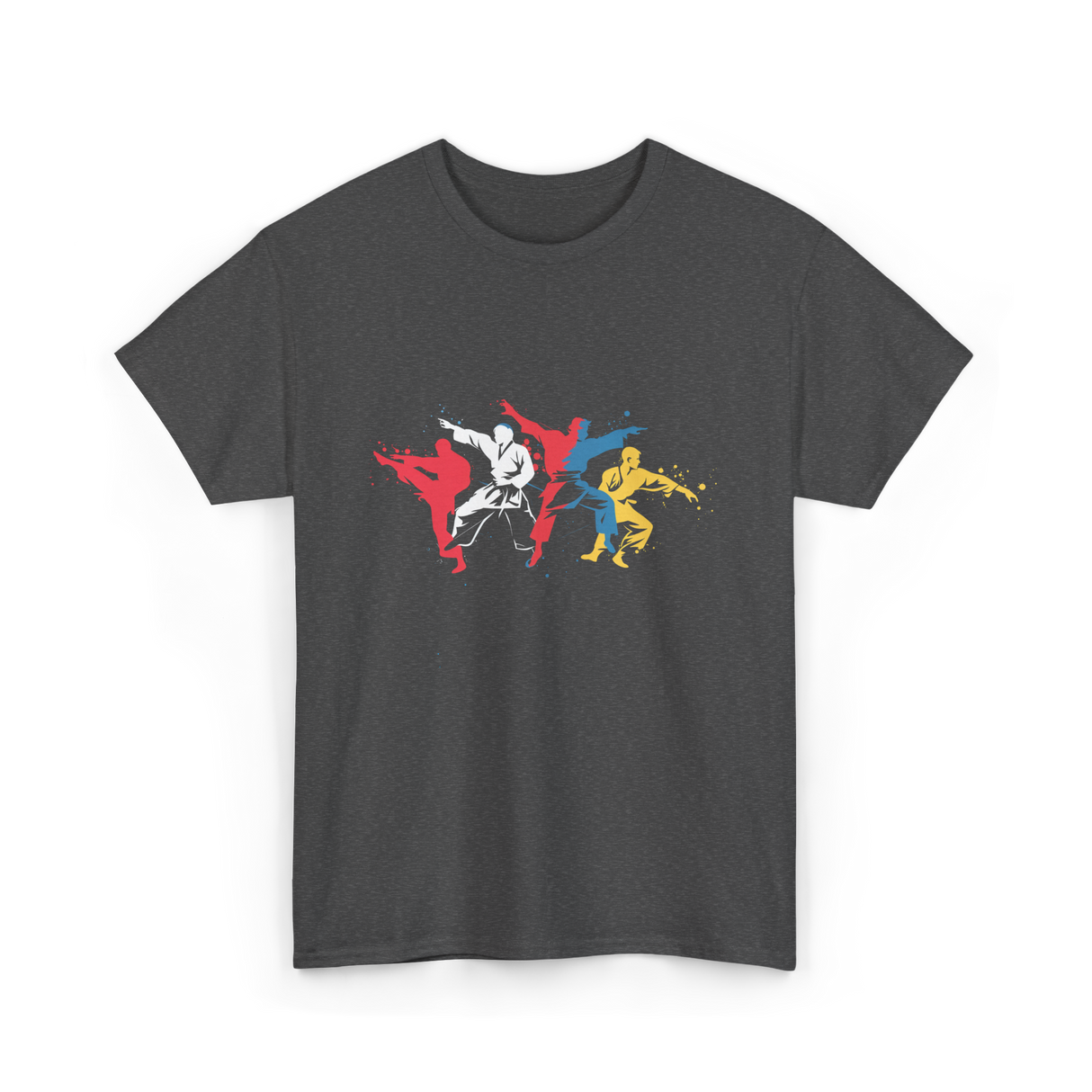 Martial Arts Silhouettes Karate T-Shirt - Dark Heather