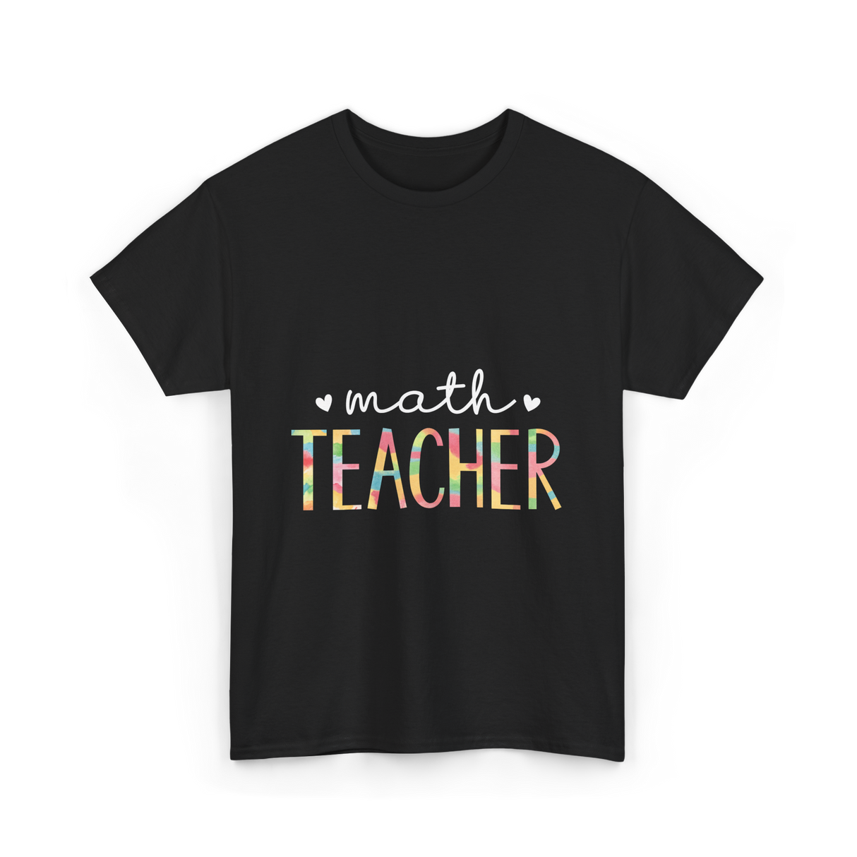 Math Teacher Cute Design T-Shirt - Black