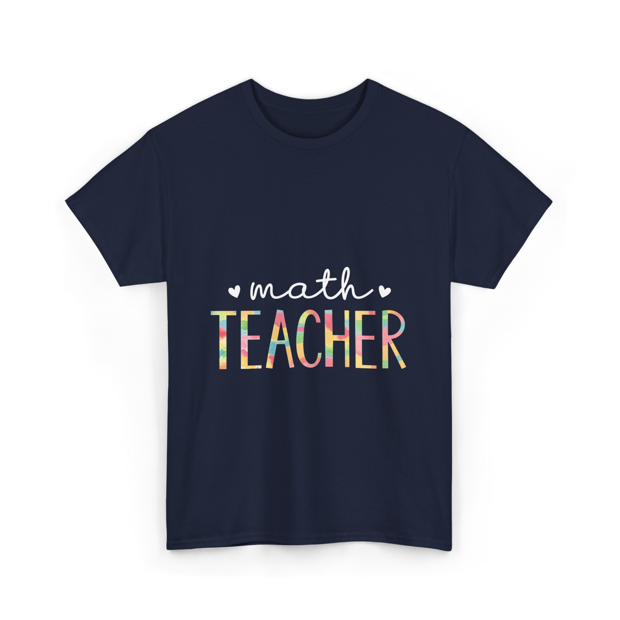 Math Teacher Cute Design T-Shirt - Navy