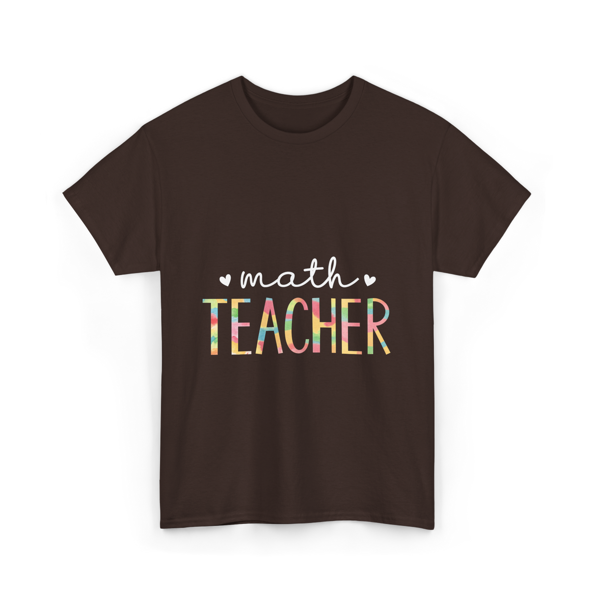 Math Teacher Cute Design T-Shirt - Dark Chocolate