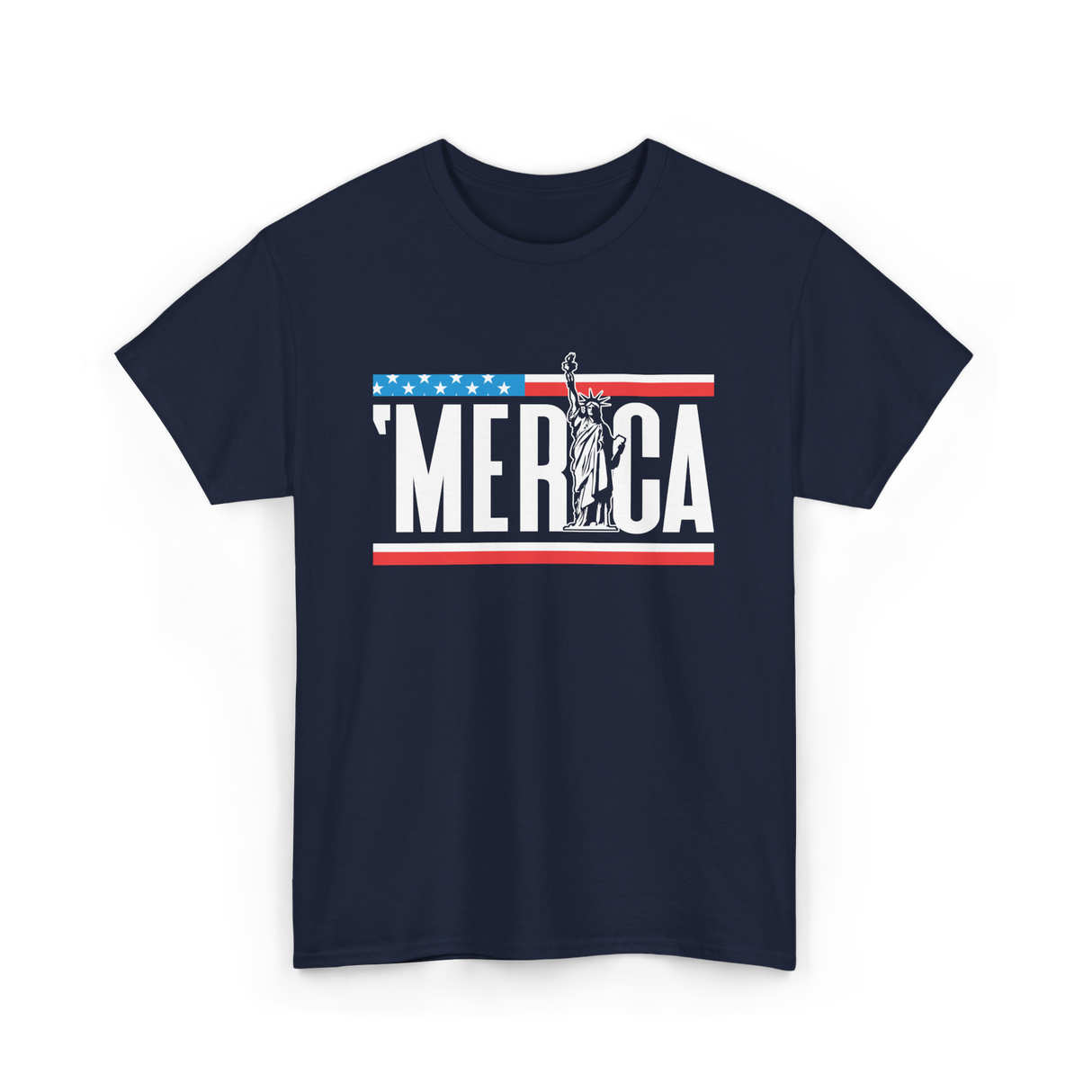 'Merica America Patriotism T-Shirt - Navy
