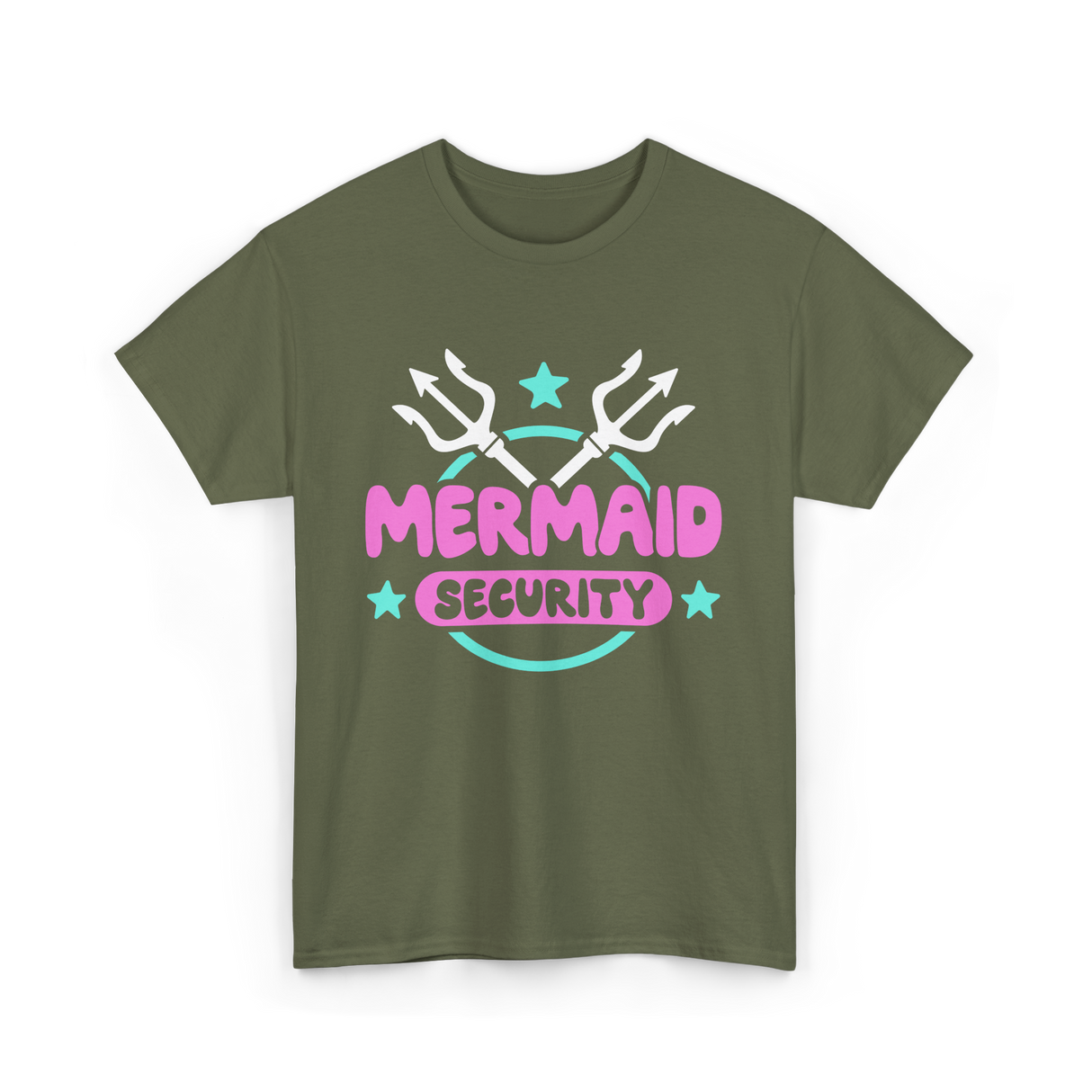 Mermaid Security Mermaid T-Shirt - Military Green