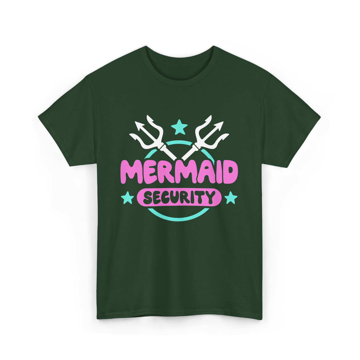Mermaid Security Mermaid T-Shirt - Forest Green