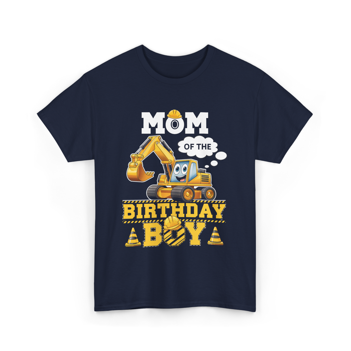 Mom Of The Birthday Boy Party T-Shirt - Navy