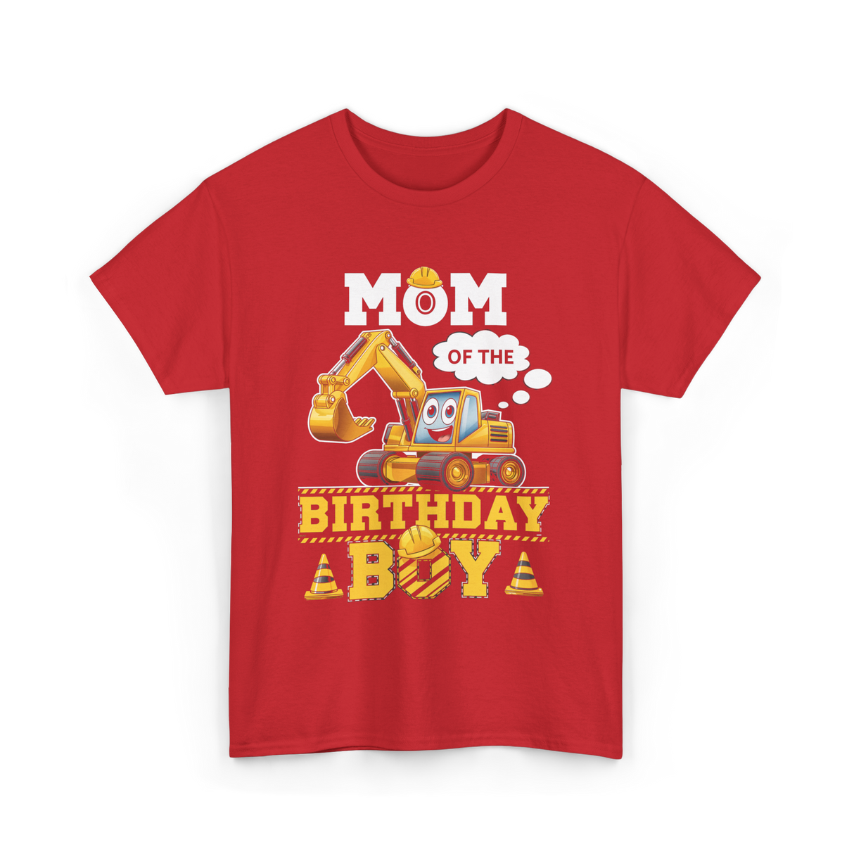 Mom Of The Birthday Boy Party T-Shirt - Red