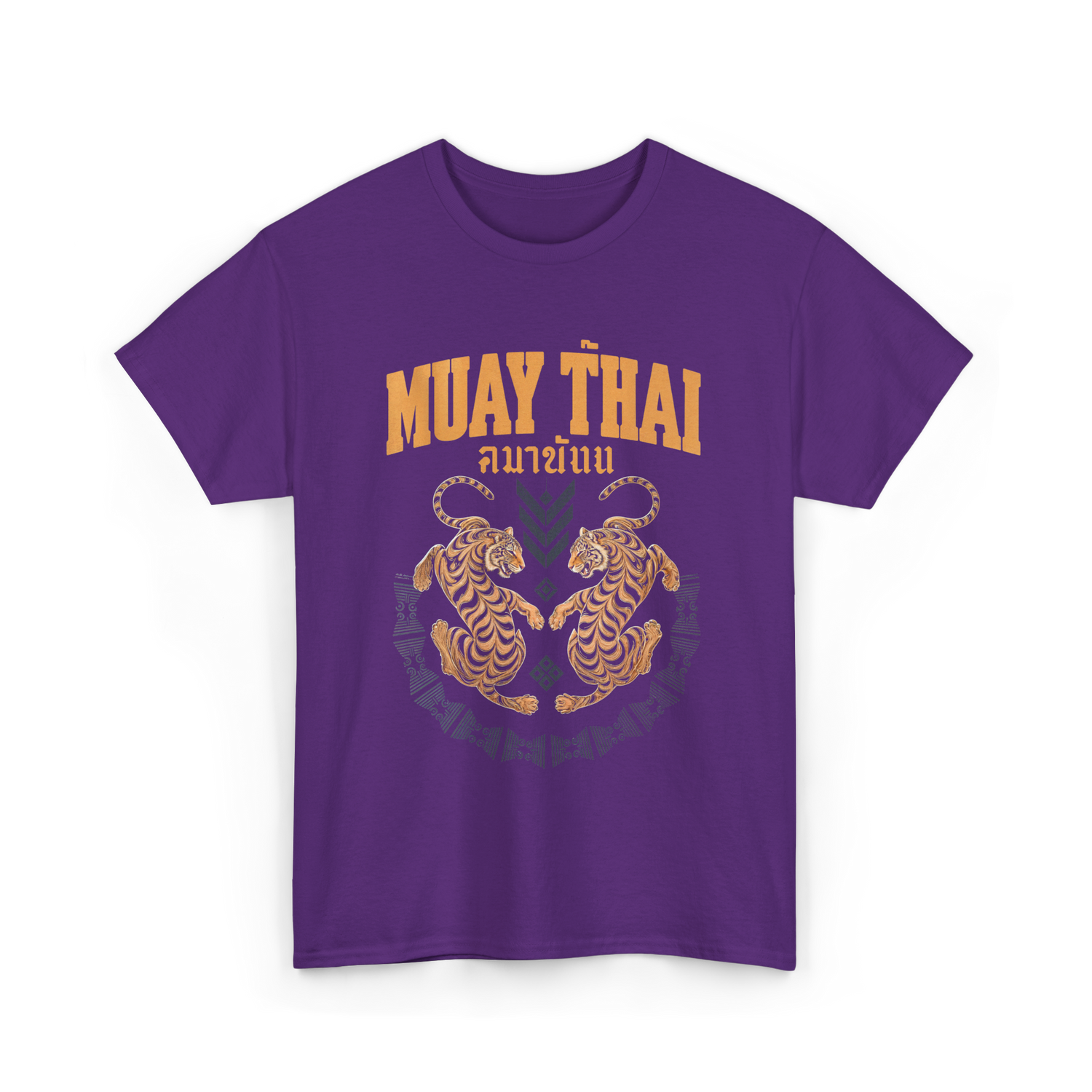 Muay Thai Twin Tigers Martial Arts T-Shirt - Purple