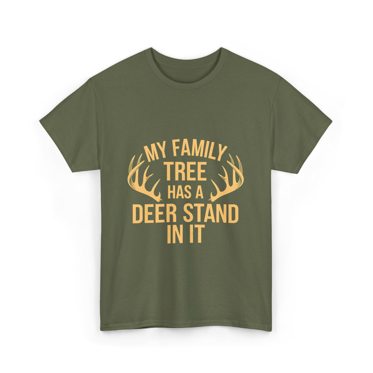 My Family Tree Hunting T-Shirt - Military Green
