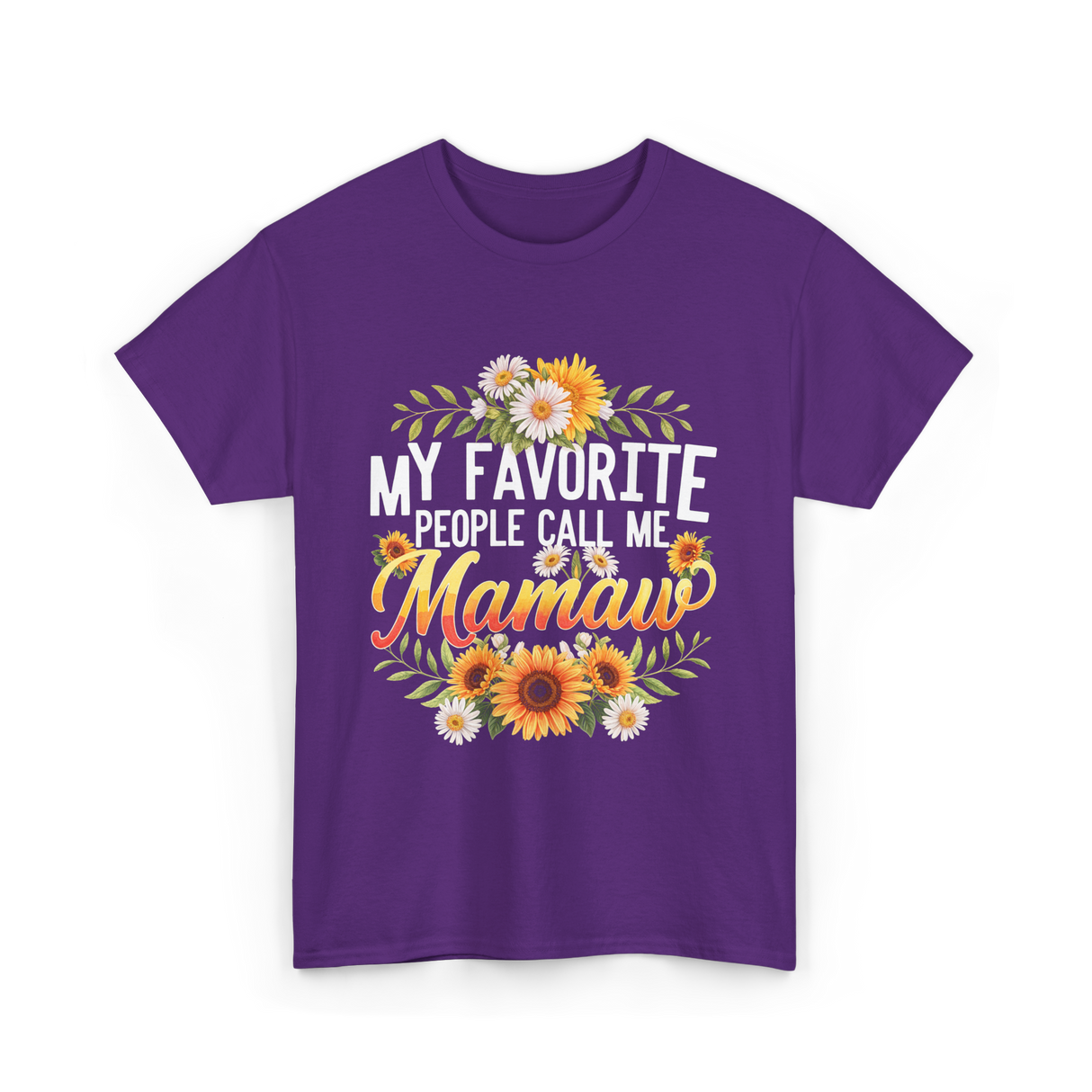 My Favorite People Call Me Mamaw T-Shirt - Purple