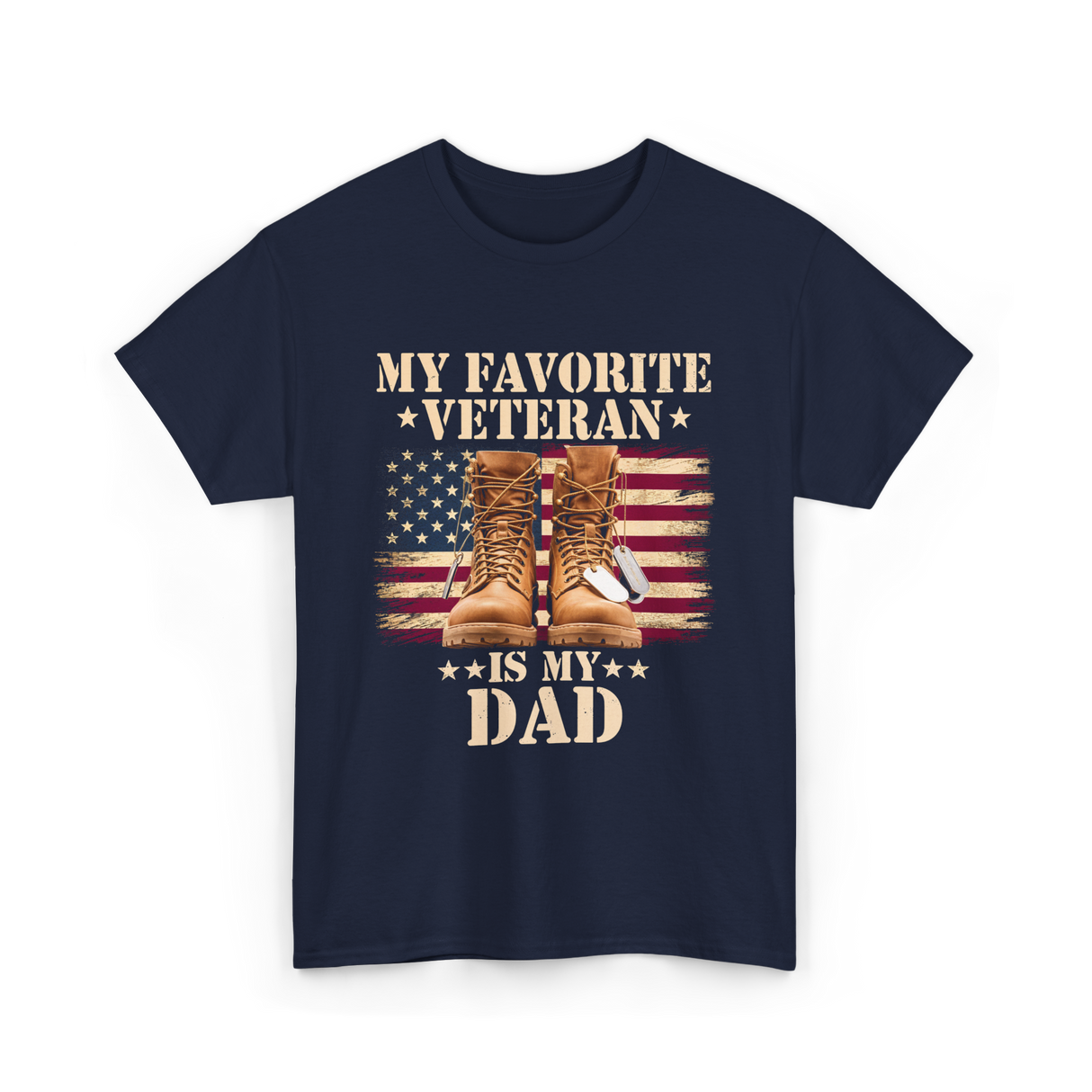 My Favorite Veteran Dad T-Shirt - Navy
