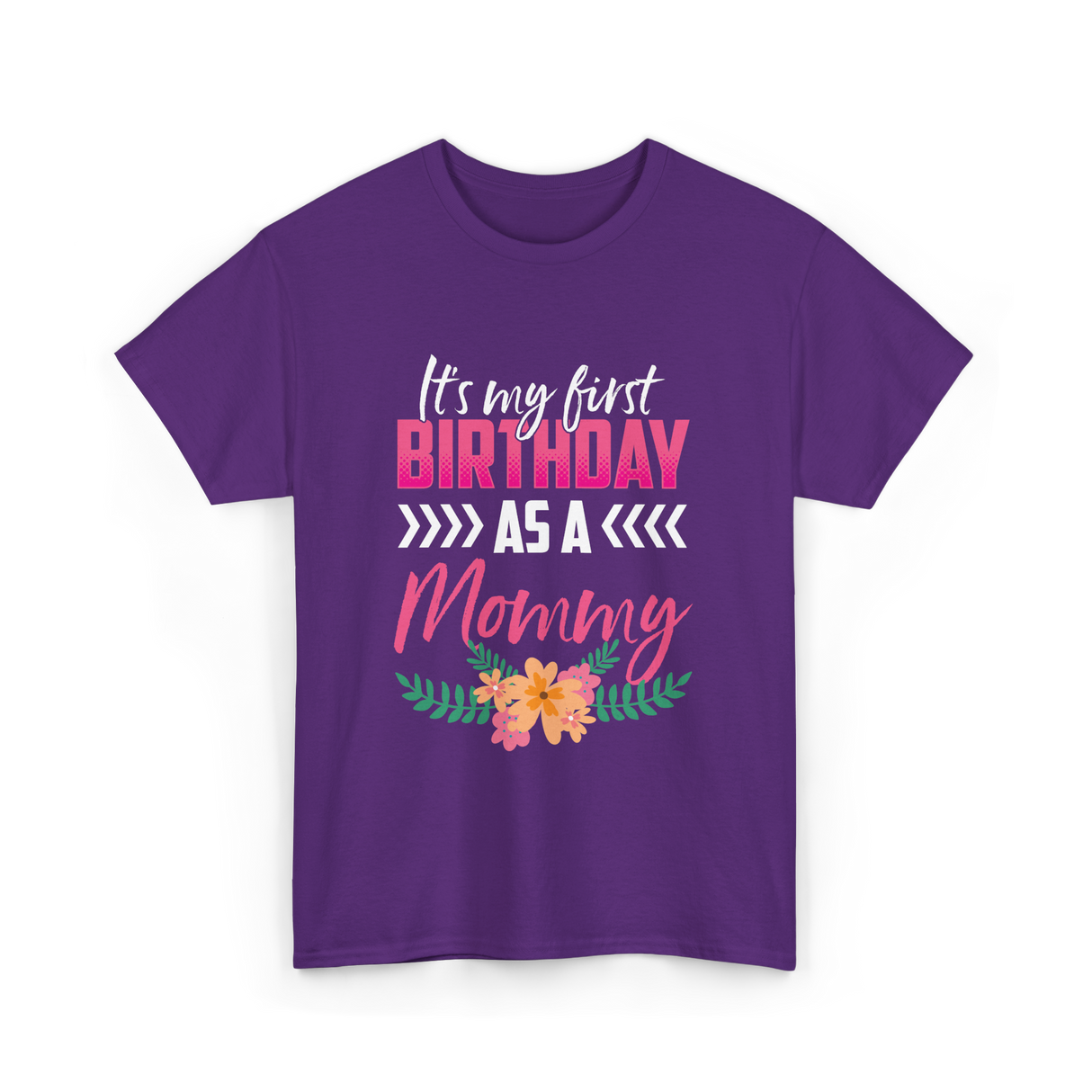 My First Birthday Mommy Celebration T-Shirt - Purple