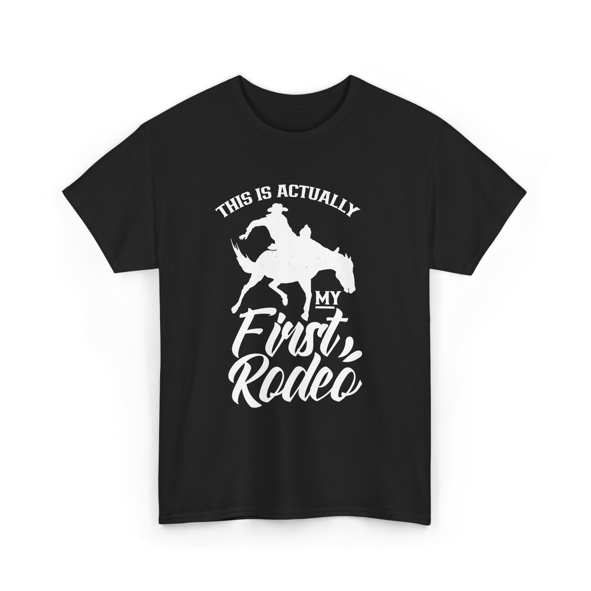 My First Rodeo Rodeo Cowboy T-Shirt - Black