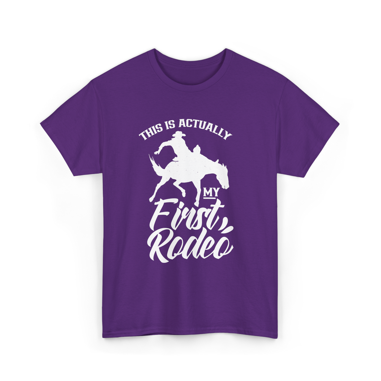 My First Rodeo Rodeo Cowboy T-Shirt - Purple