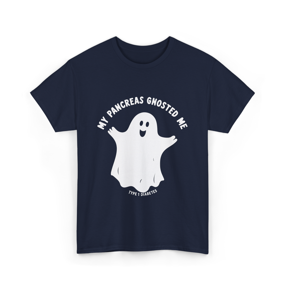 My Pancreas Gnosted Me Type 1 Diabetes T-Shirt - Navy