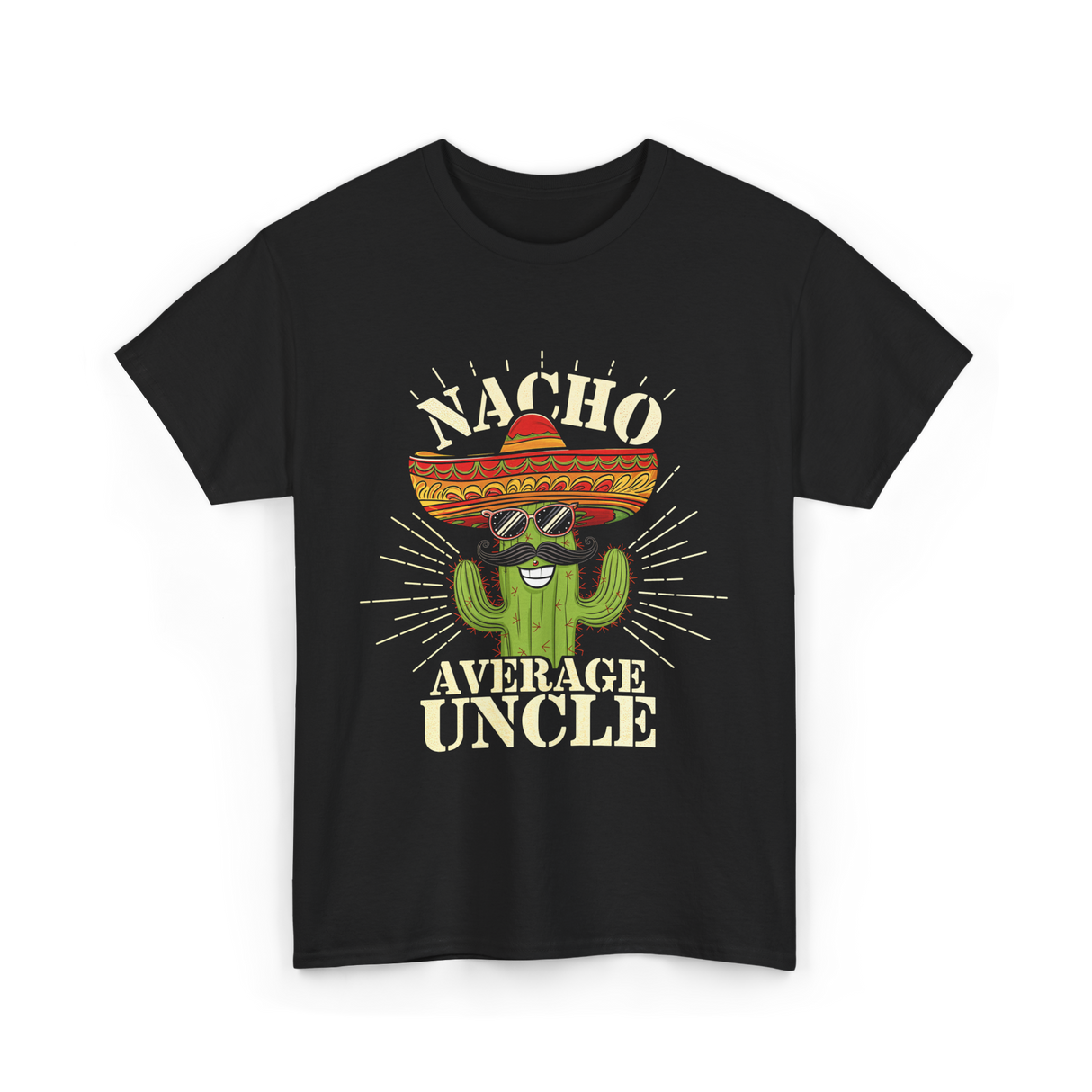 Nacho Average Uncle Nacho Uncle T-Shirt - Black