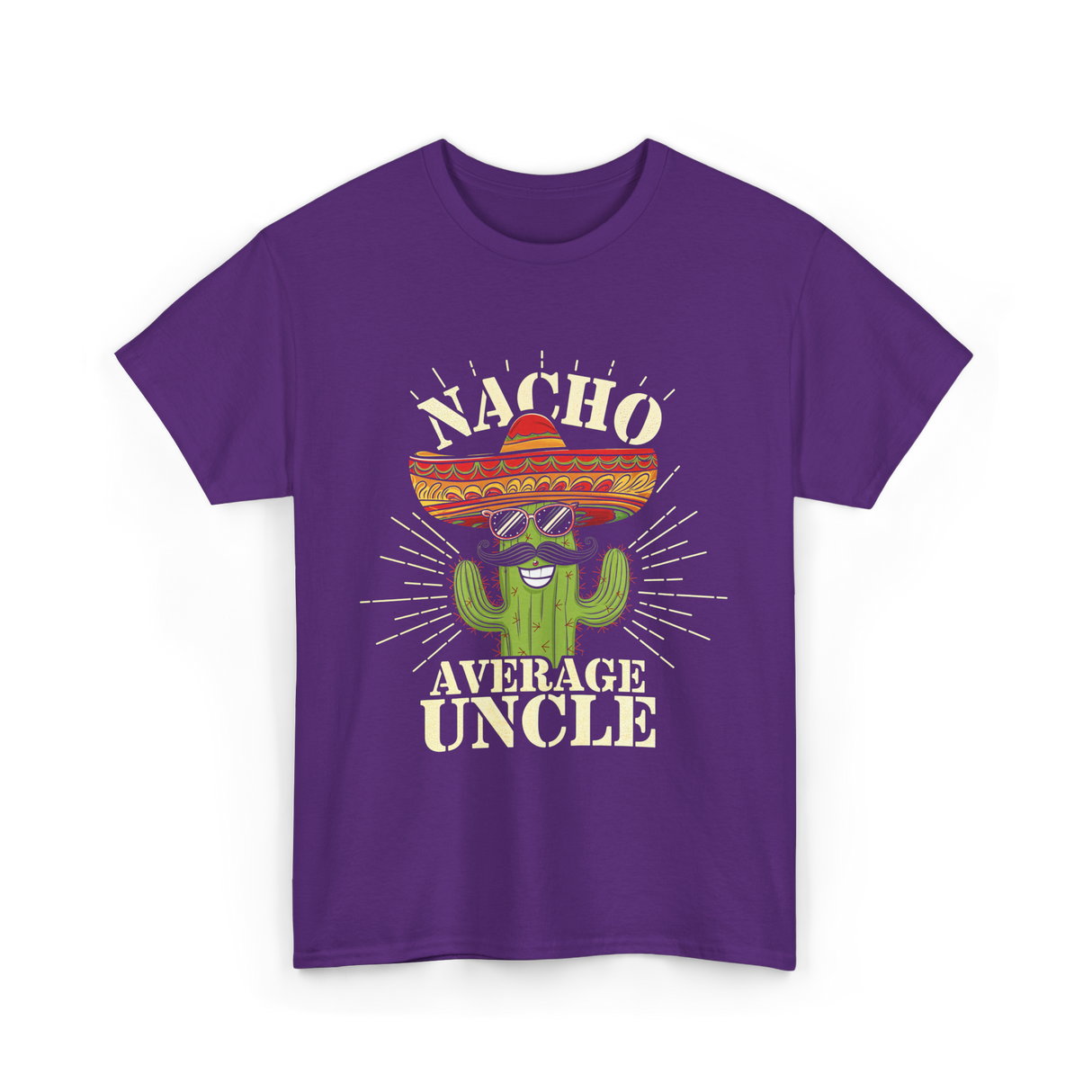 Nacho Average Uncle Nacho Uncle T-Shirt - Purple