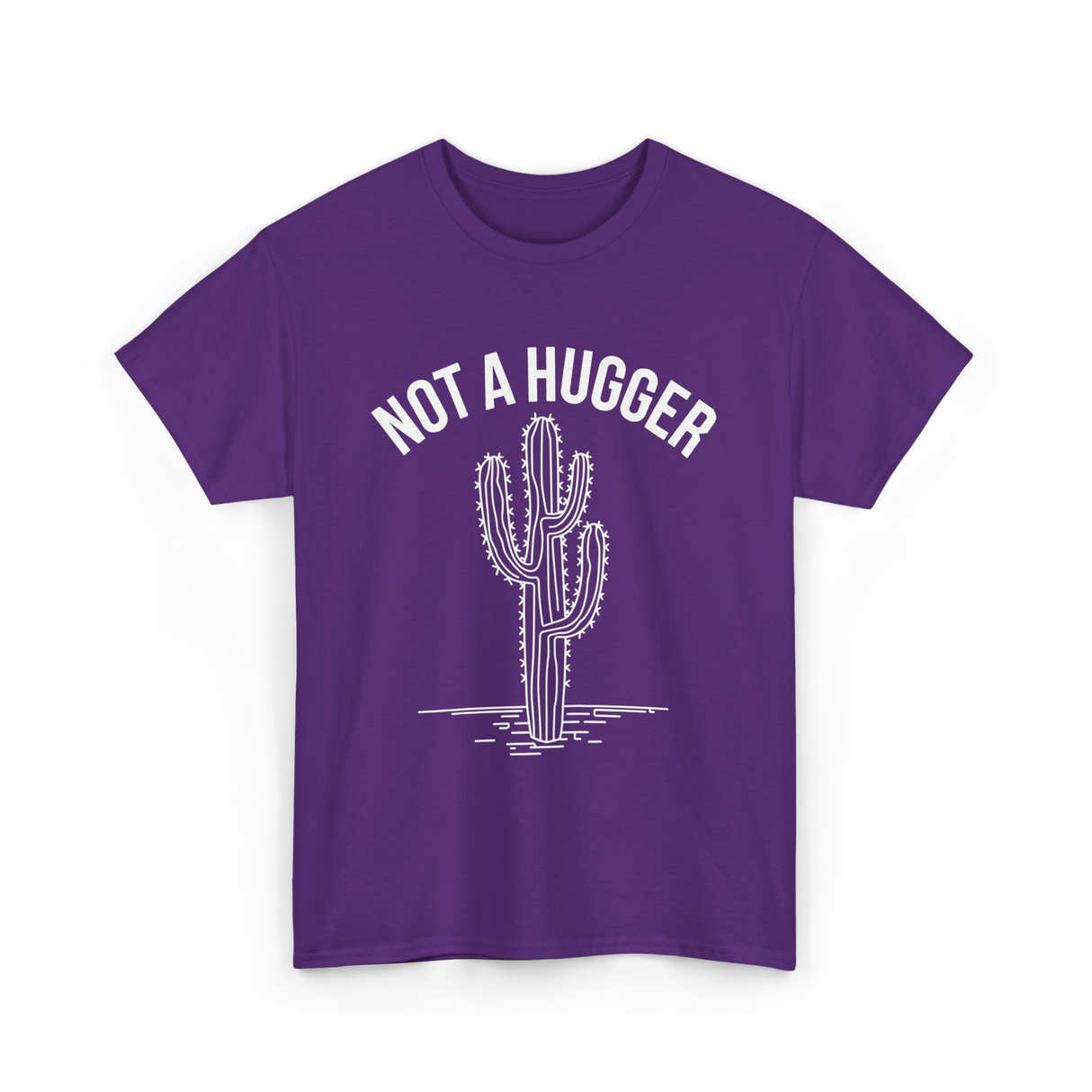 Not A Hugger Cactus Cacti T-Shirt - Purple