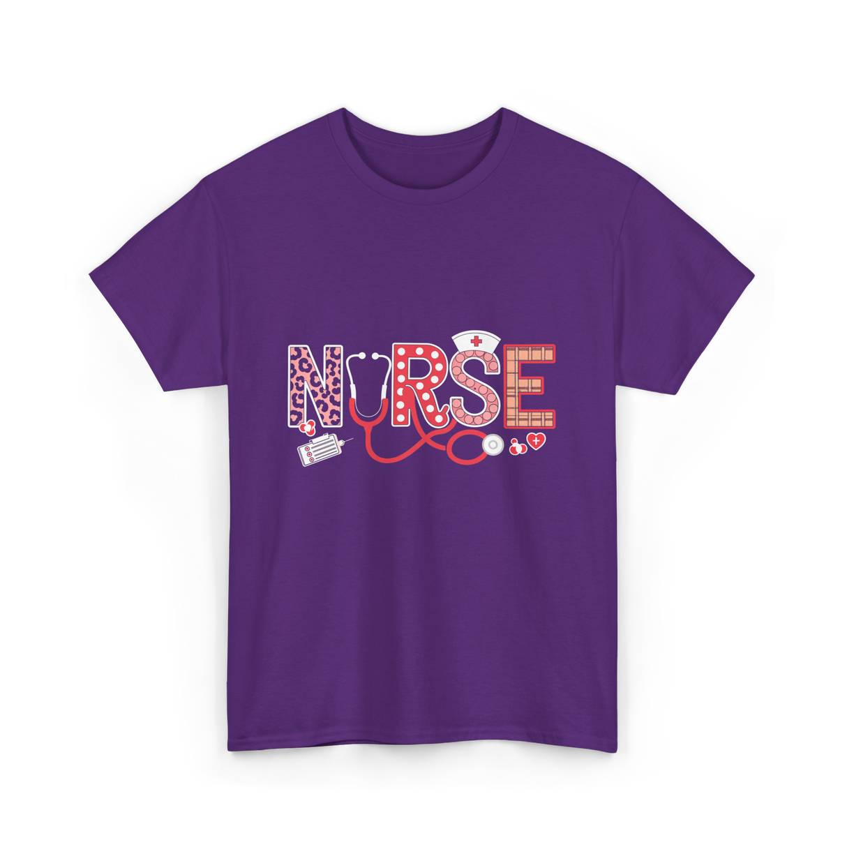 Nurse Stethoscope Life Nurses T-Shirt - Purple
