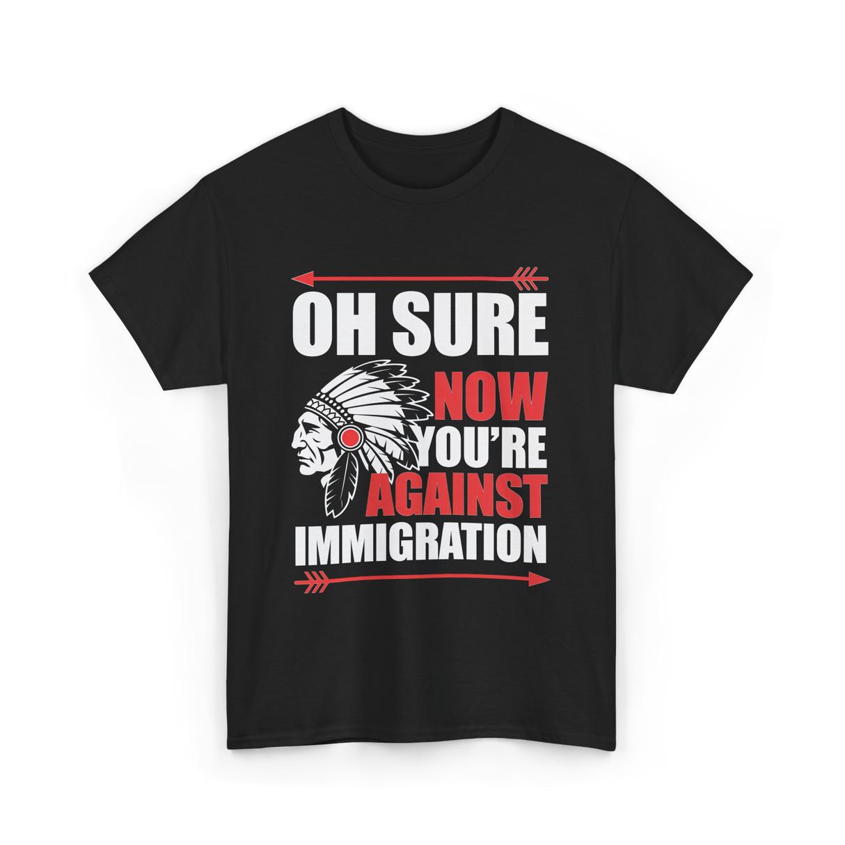 Oh Sure Now You're Immigration T-Shirt - Black