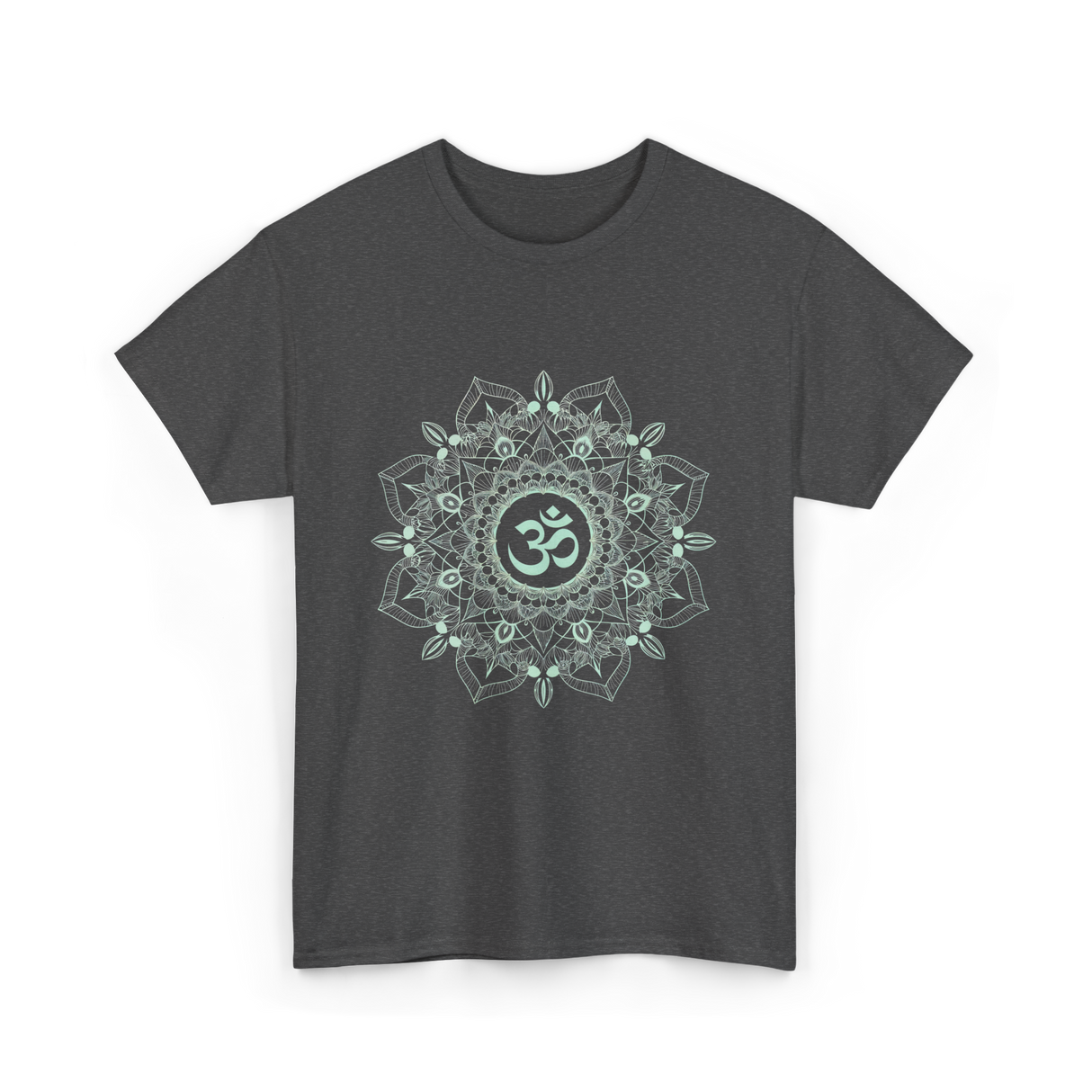 Om Meditation Mandala Design T-Shirt - Dark Heather
