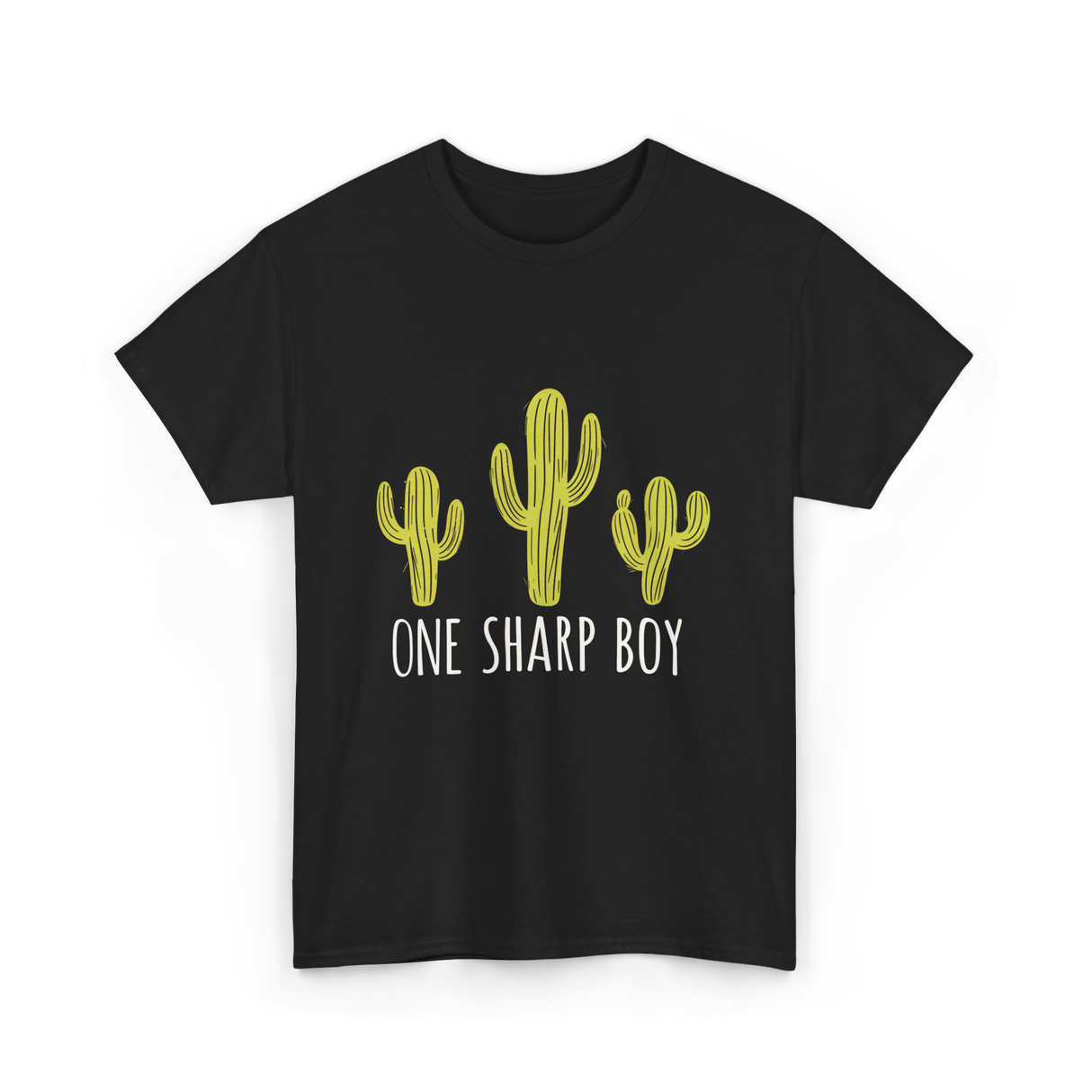 One Sharp Boy Cactus Cacti T-Shirt - Black