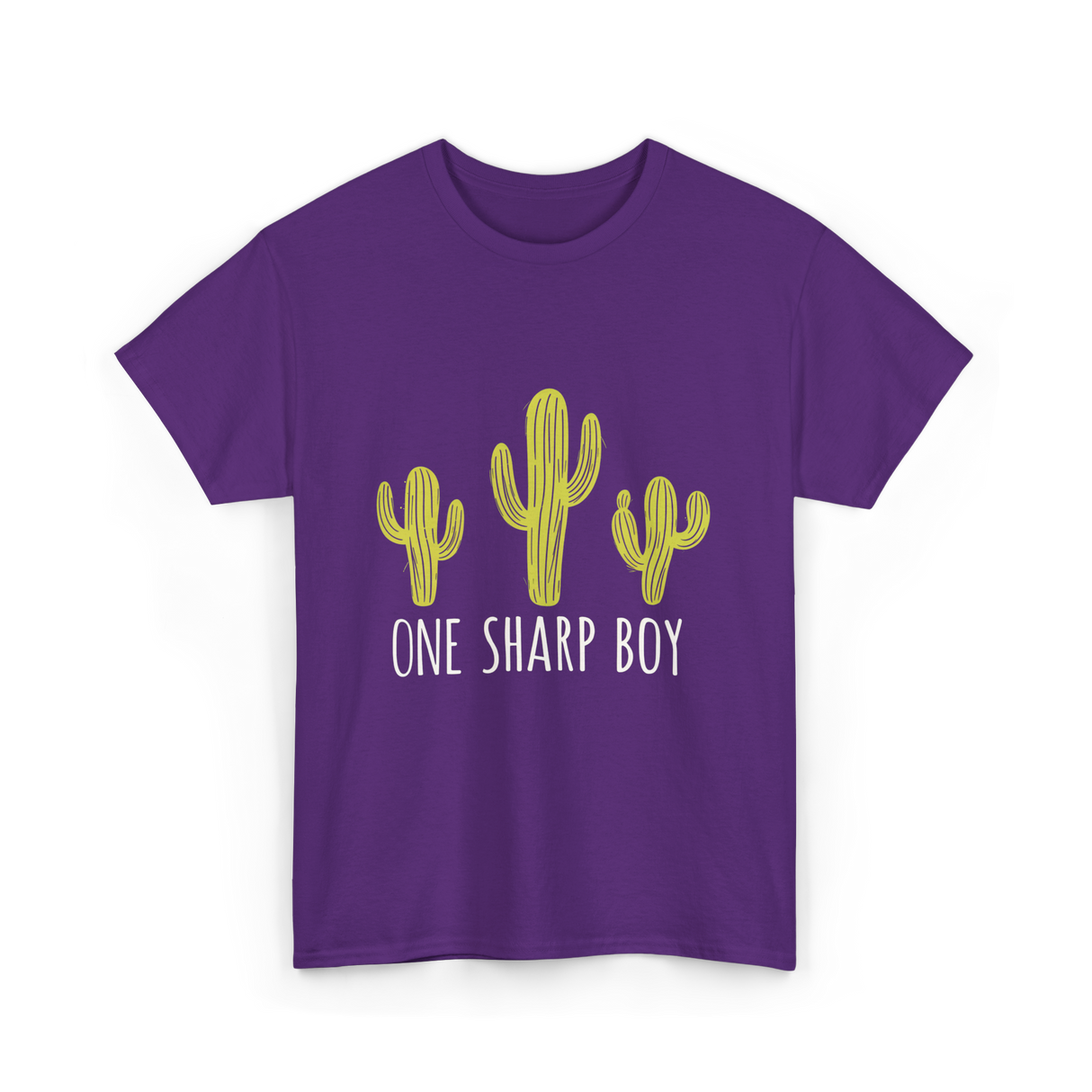 One Sharp Boy Cactus Cacti T-Shirt - Purple