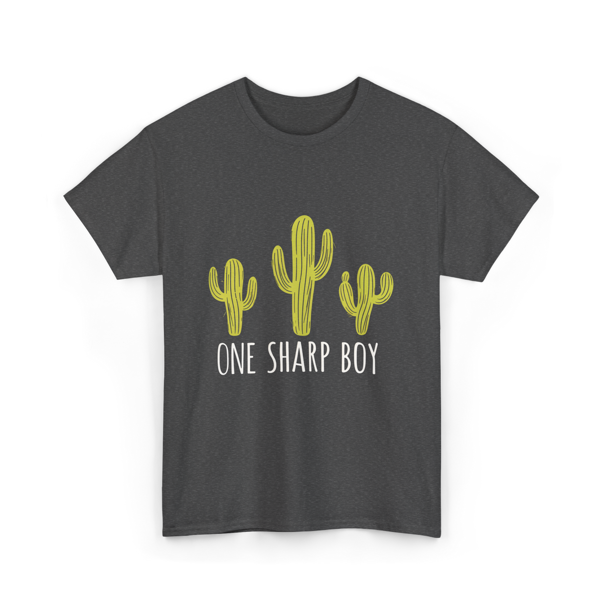 One Sharp Boy Cactus Cacti T-Shirt - Dark Heather