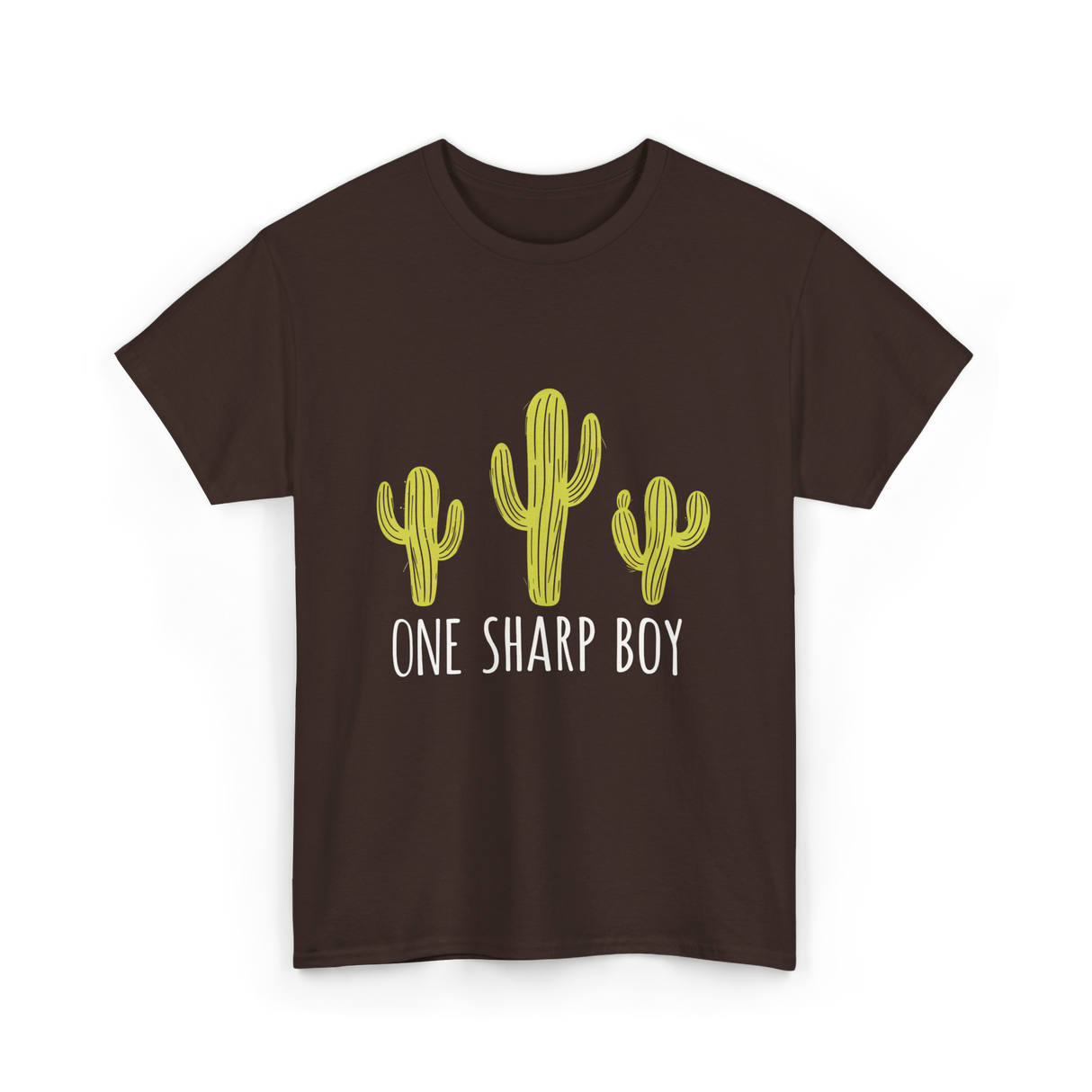 One Sharp Boy Cactus Cacti T-Shirt - Dark Chocolate
