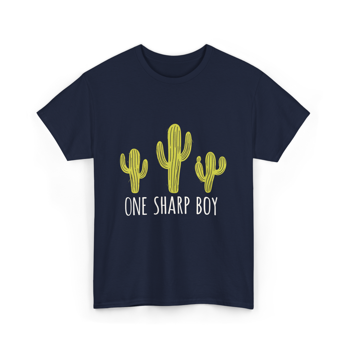 One Sharp Boy Cactus Cacti T-Shirt - Navy