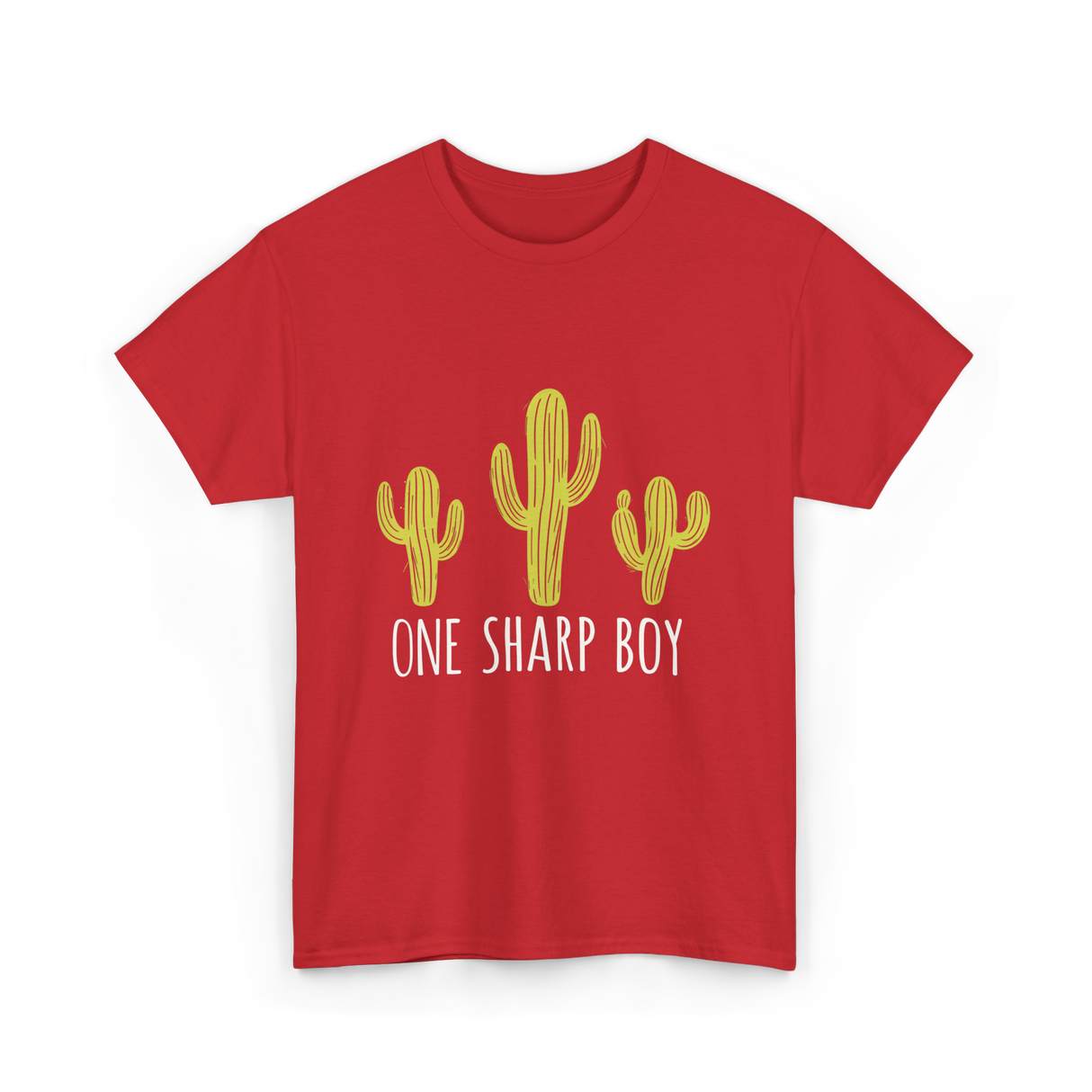 One Sharp Boy Cactus Cacti T-Shirt - Red