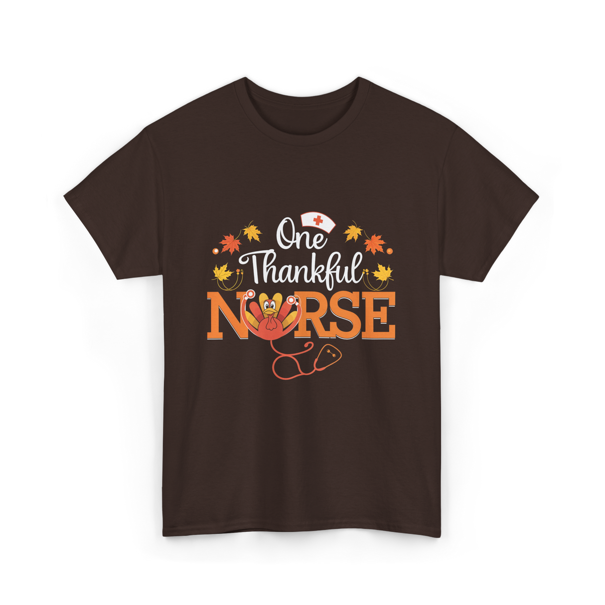 One Thankful Nurse T-Shirt - Dark Chocolate