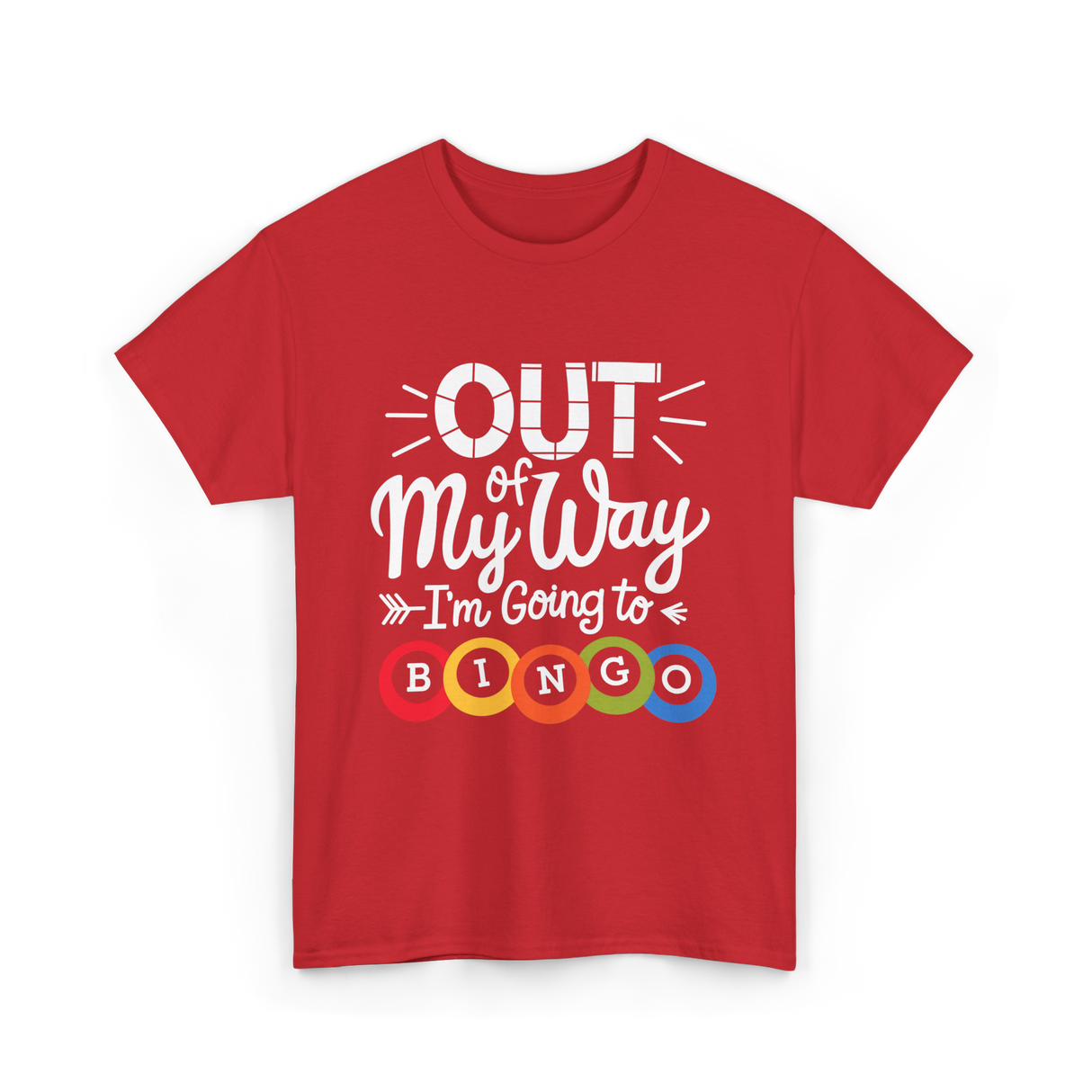 Out of My Way Bingo T-Shirt - Red