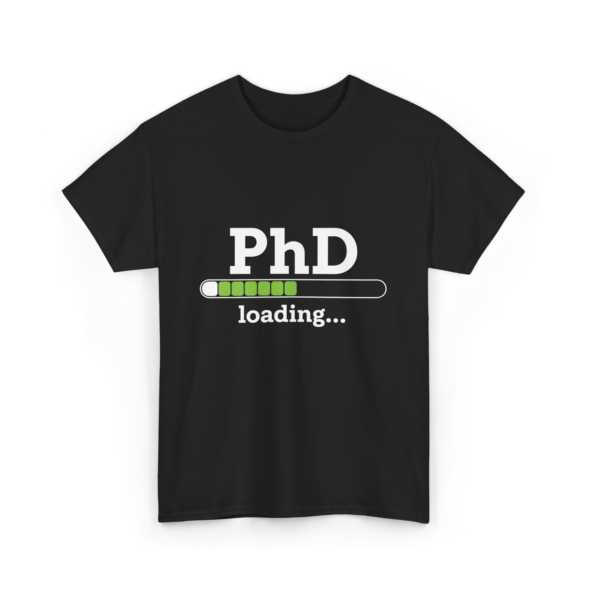 PhD Loading Academic Progress T-Shirt - Black