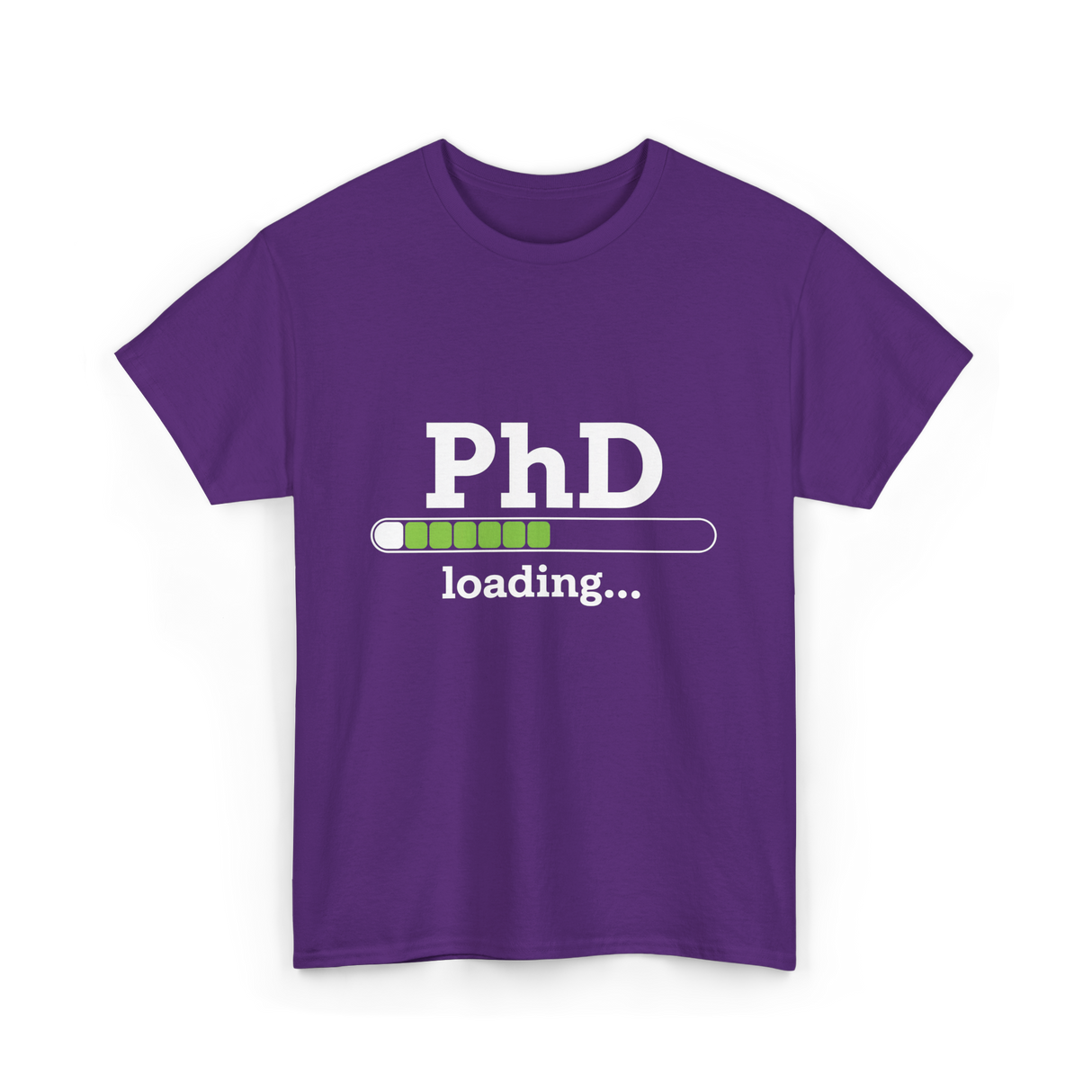 PhD Loading Academic Progress T-Shirt - Purple