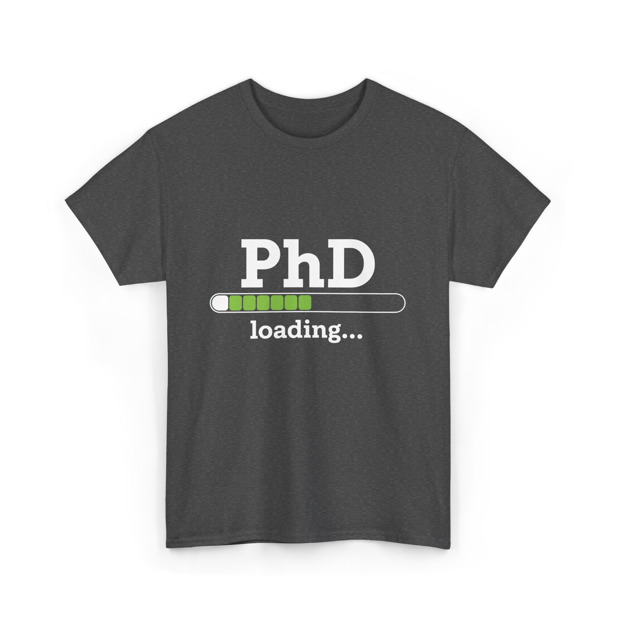 PhD Loading Academic Progress T-Shirt - Dark Heather
