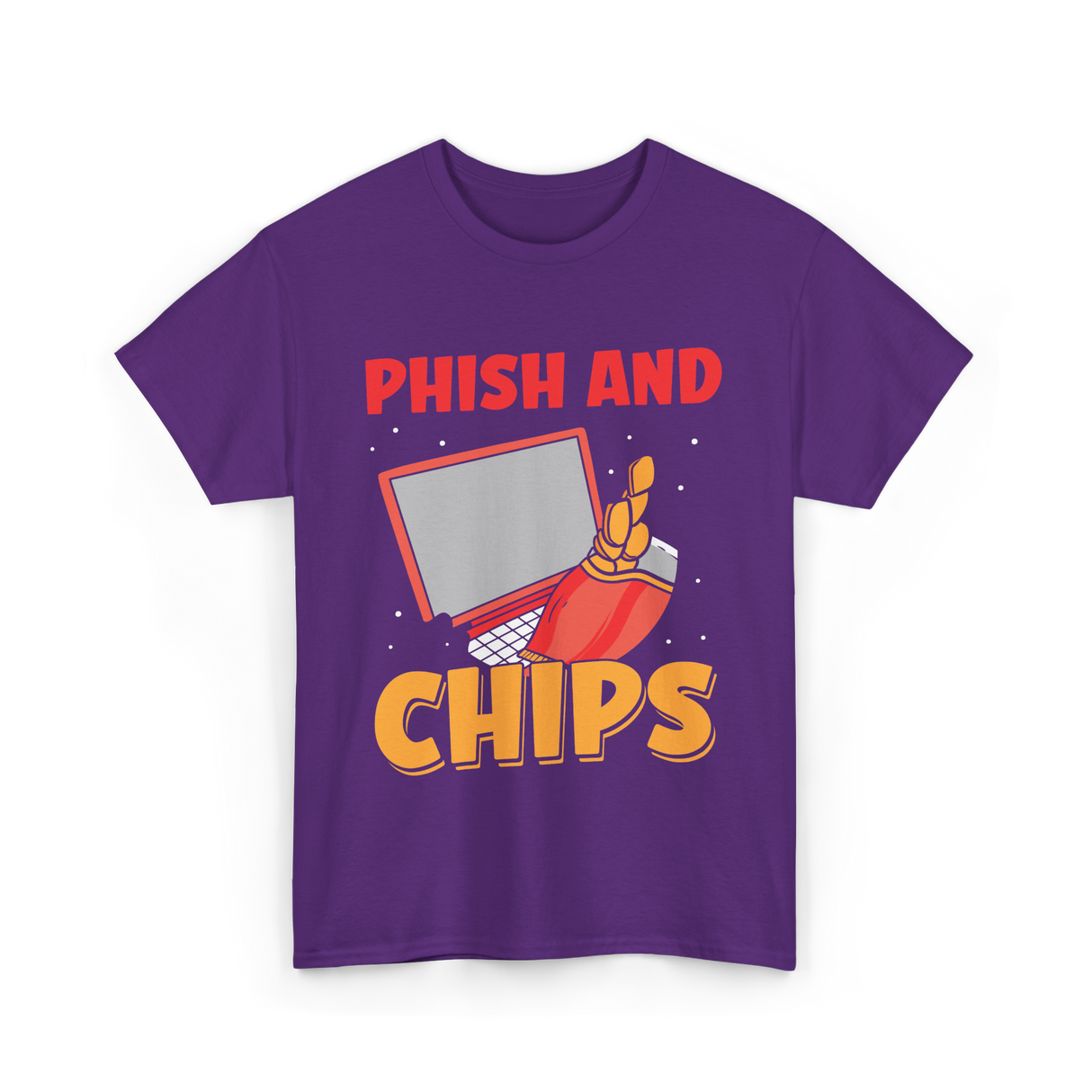 Phish And Chips Hacking T-Shirt - Purple