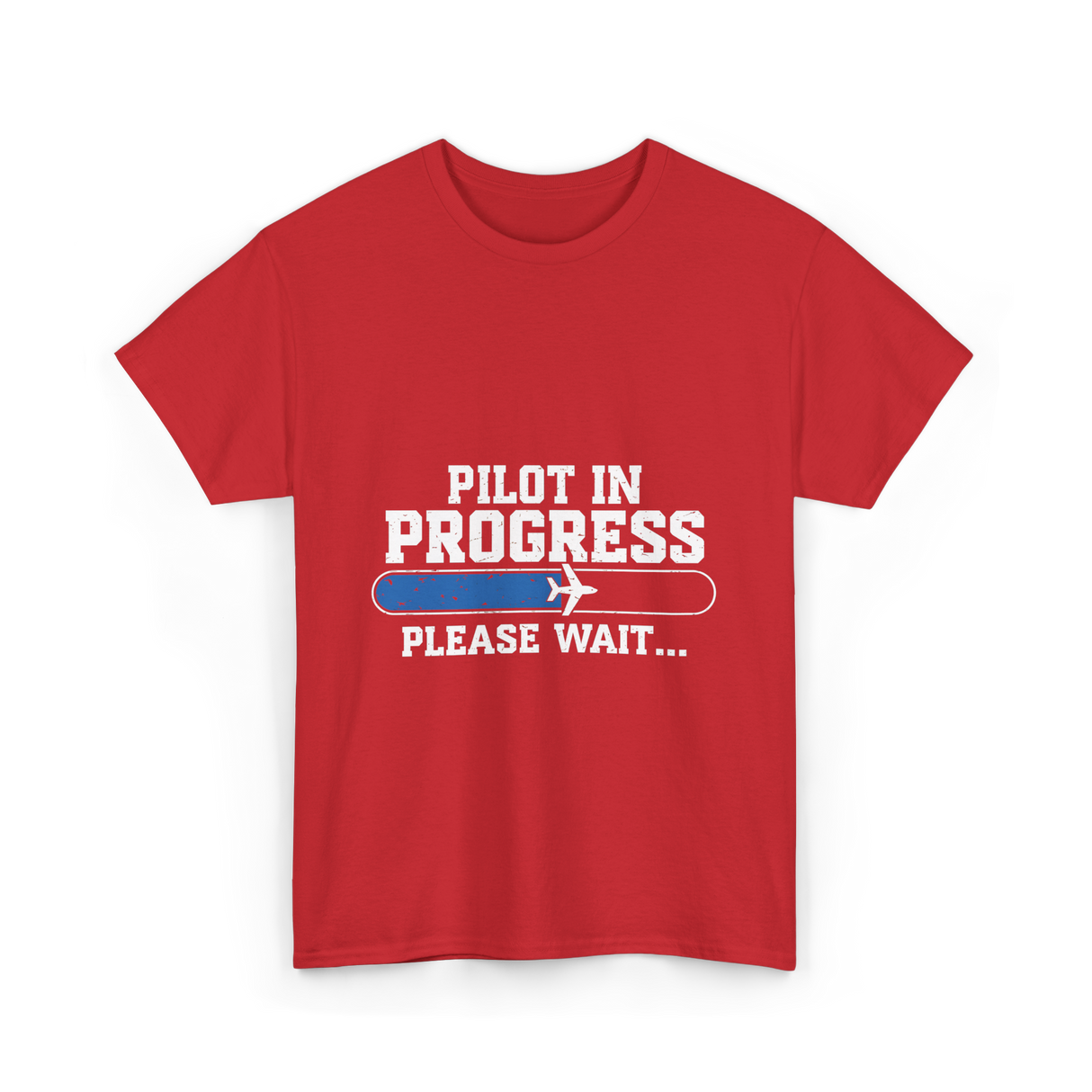 Pilot In Progress Aviation Pilot T-Shirt - Red