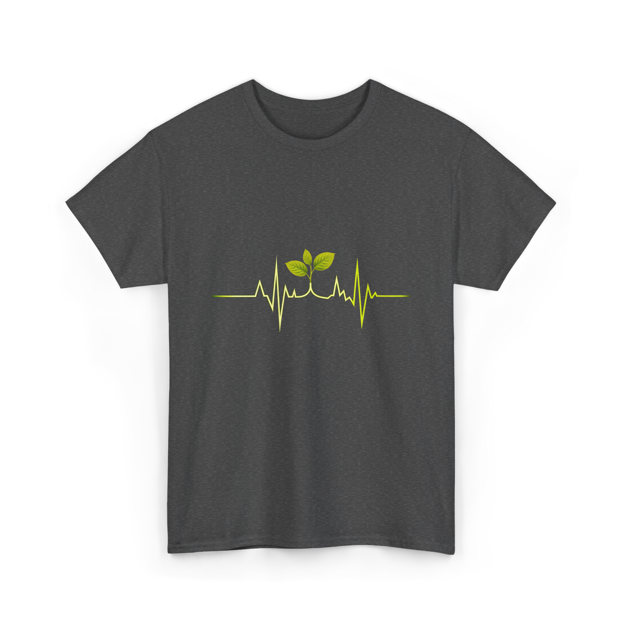 Plant Heartbeat Botany Gardener T-Shirt - Dark Heather