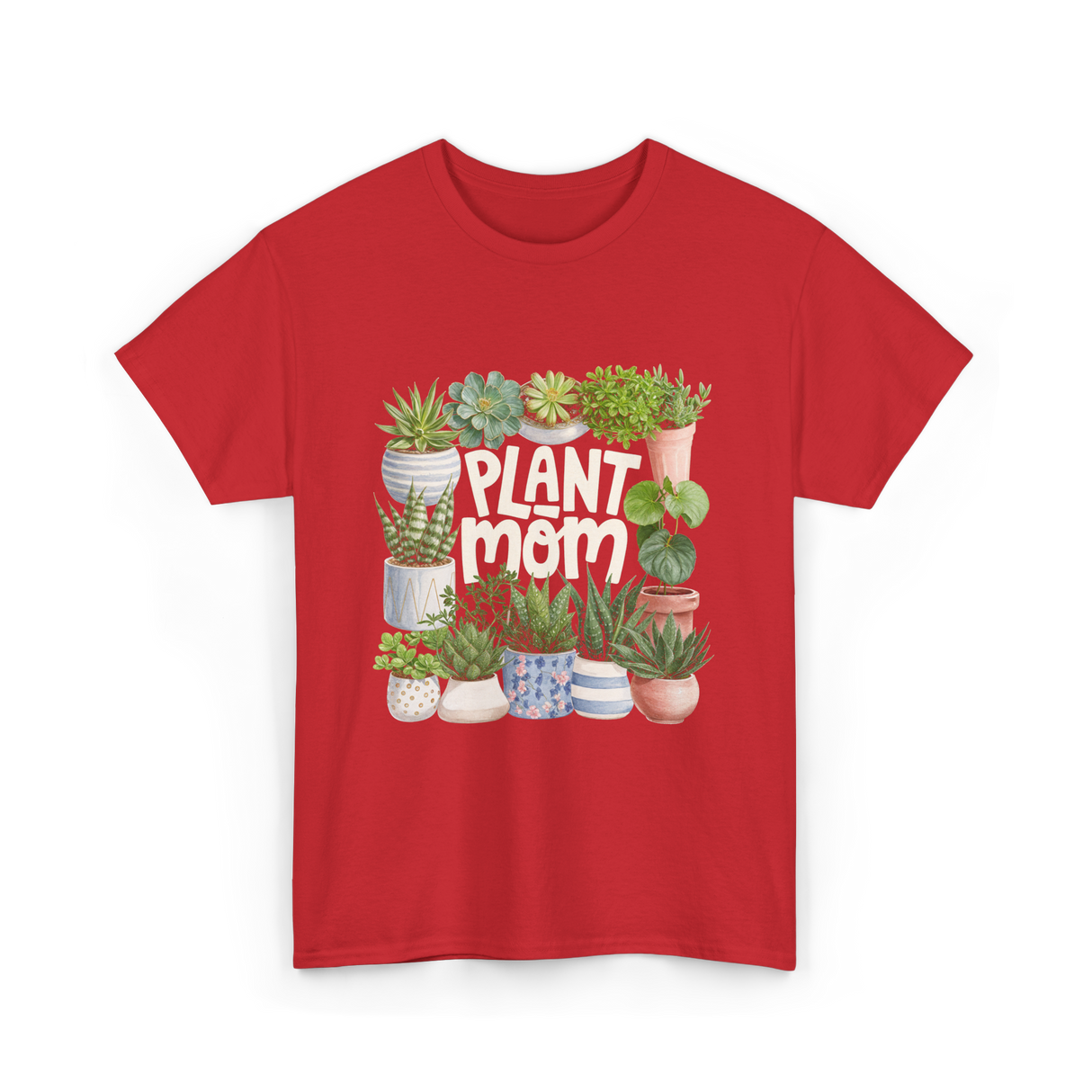 Plant Mom Plants Greenery T-Shirt - Red
