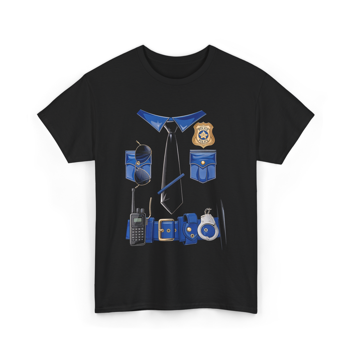 Police Officer Gear Police Cop T-Shirt - Black