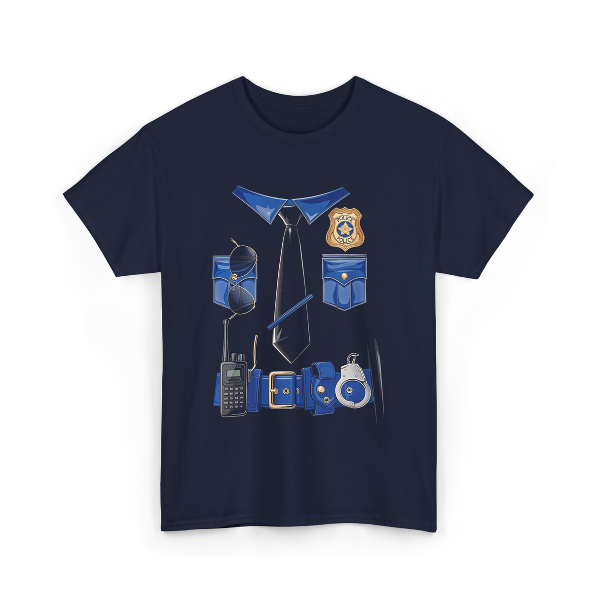 Police Officer Gear Police Cop T-Shirt - Navy