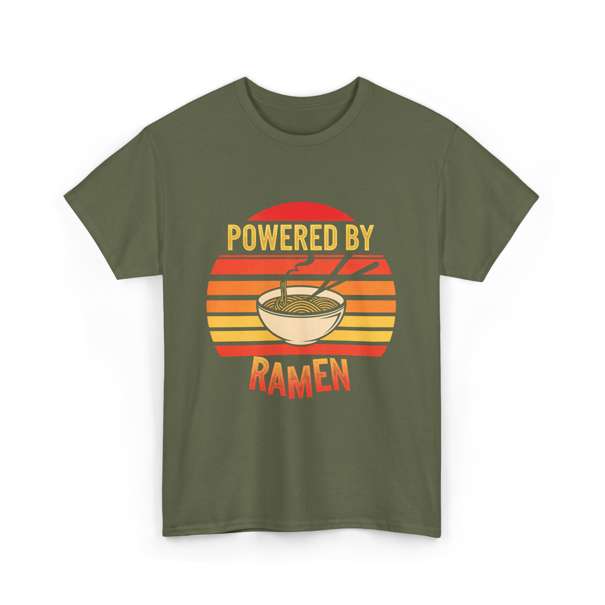 Powered By Ramen Ramen Lover T-Shirt - Military Green